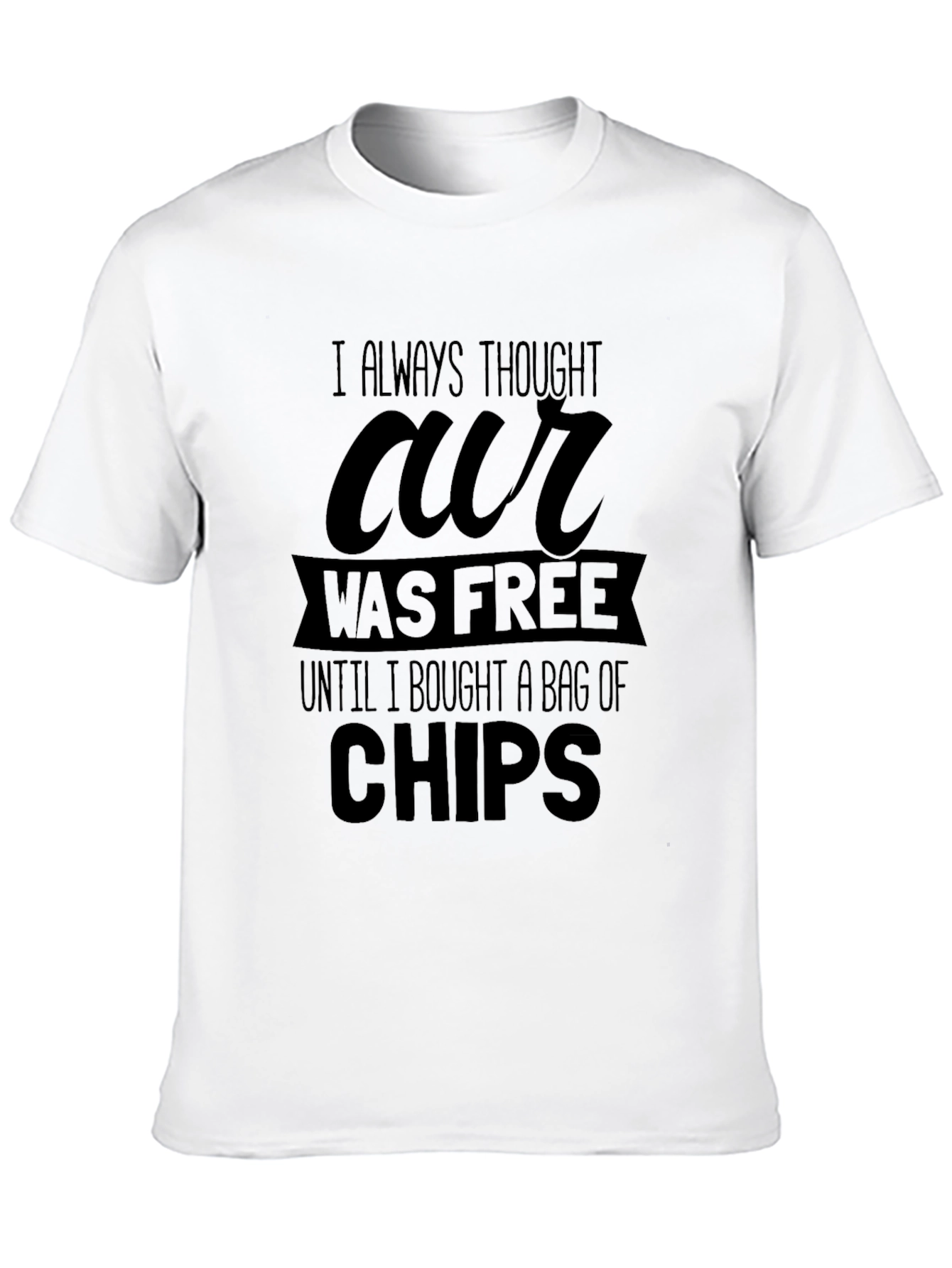 Humorous Our Was Free Graphic Black T-Shirt