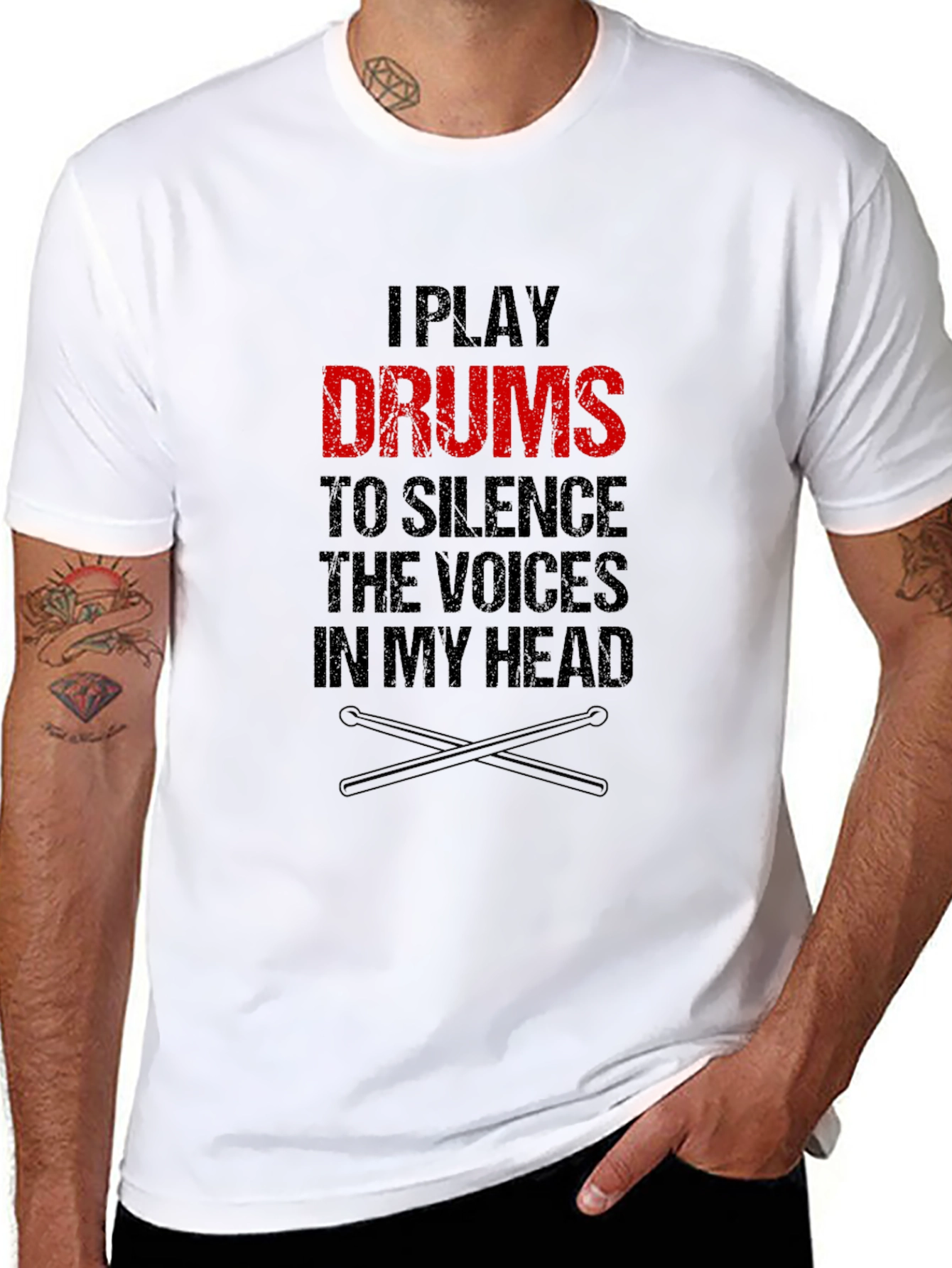 Drummer T-Shirt: Silence the Voices Tee