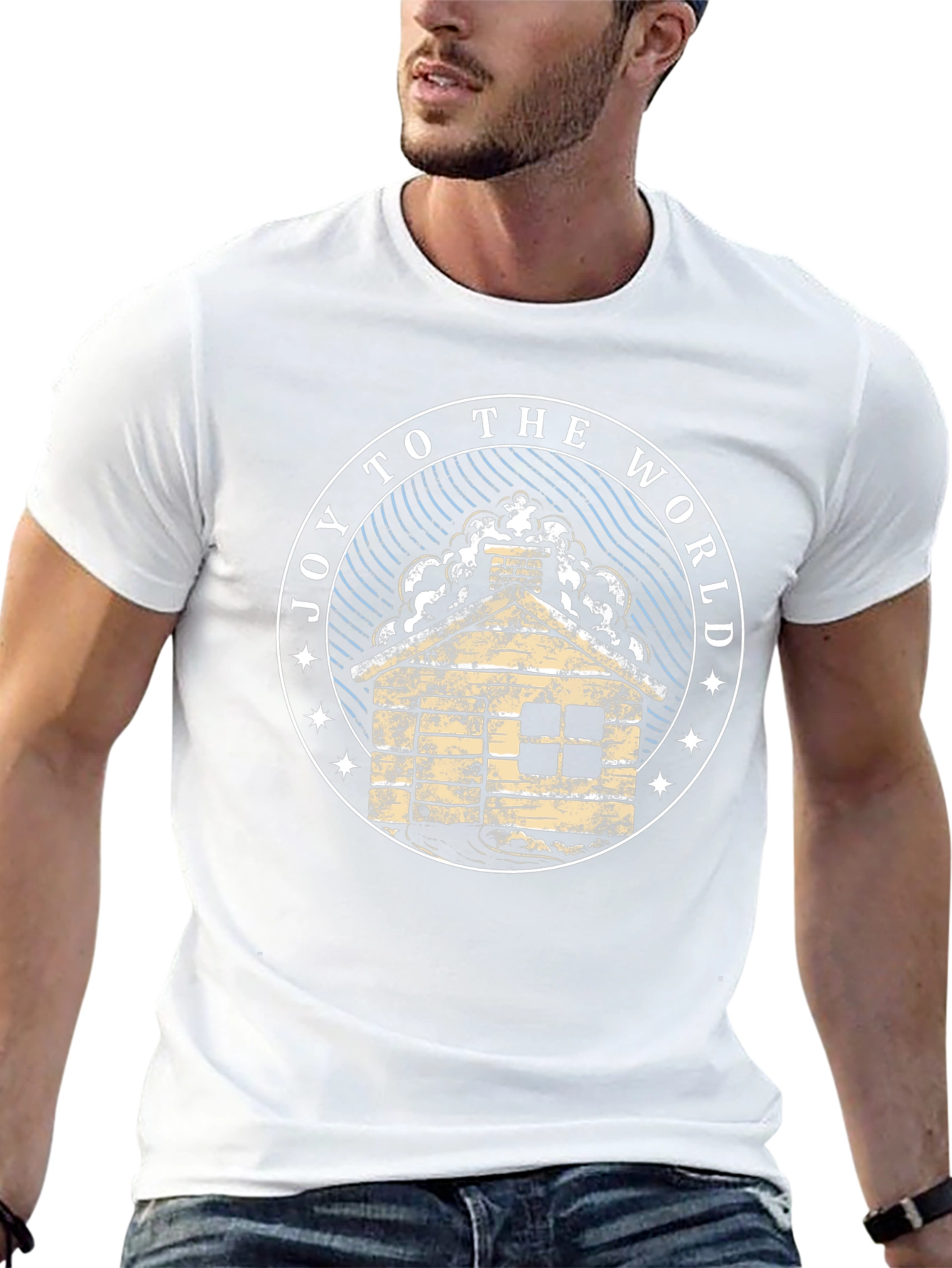 Joy To The World Cabin Graphic T-Shirt