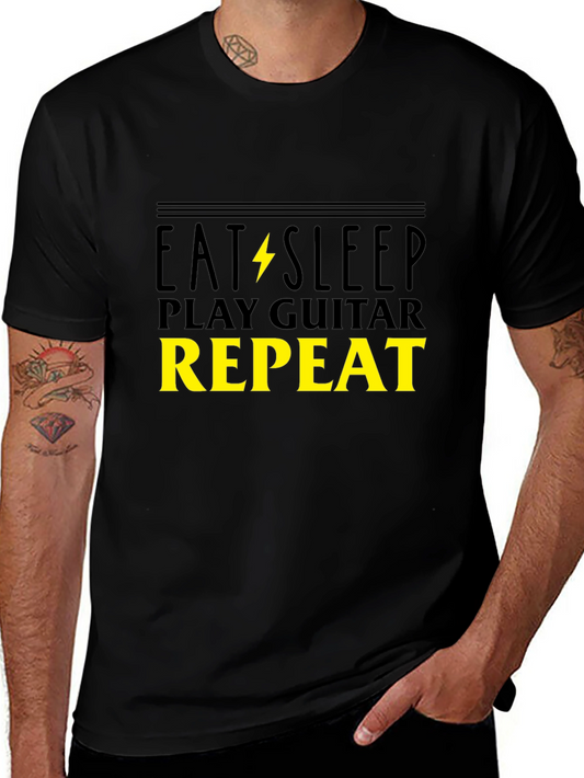 Eat Sleep Play Guitar Repeat T-Shirt