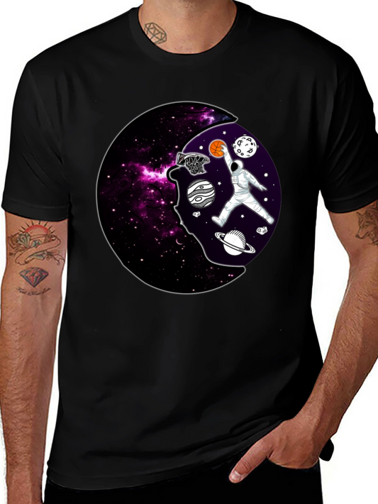 Cosmic Dunk T-Shirt - Astronaut Basketball