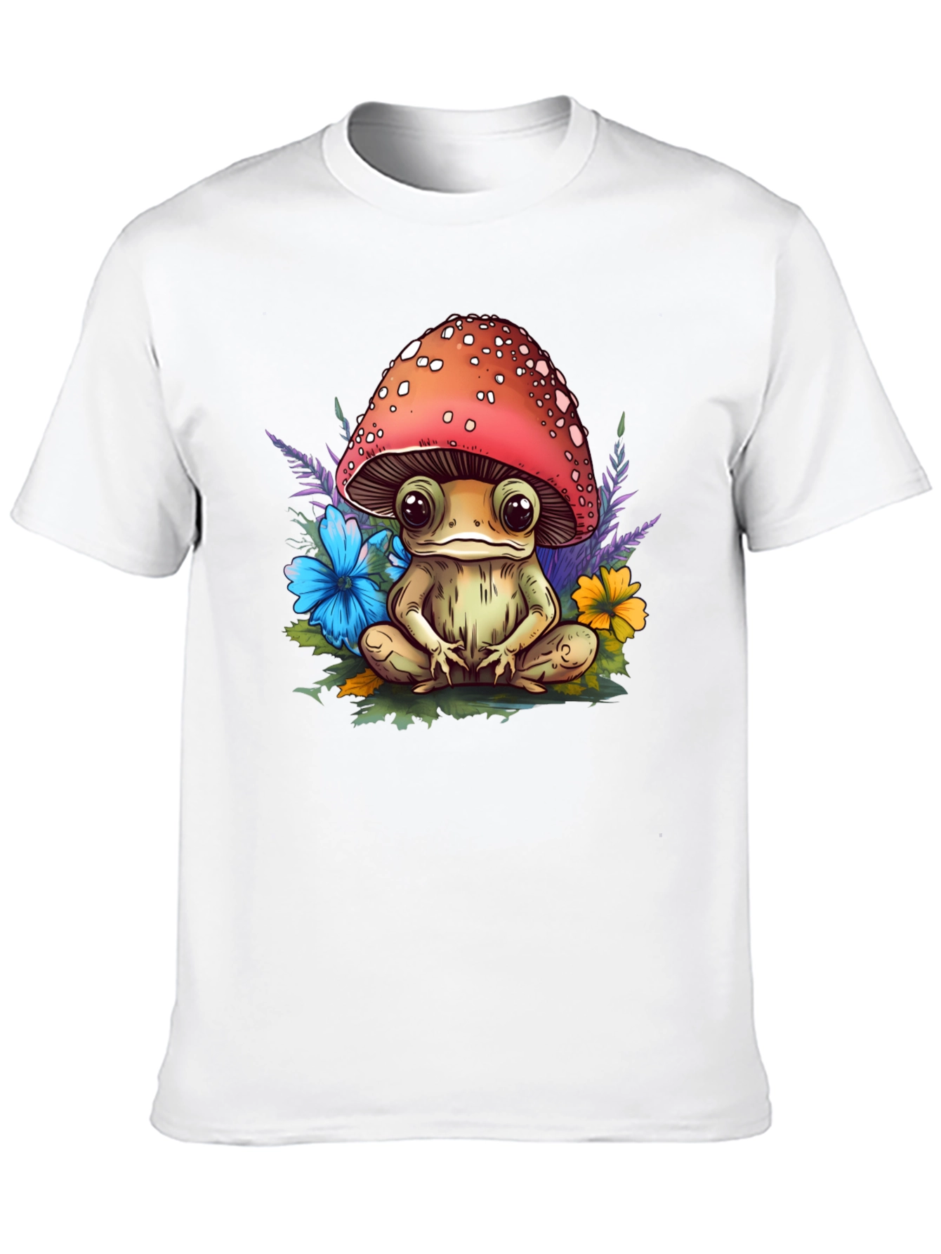 Mushroom Frog Graphic Tee - Adorable Nature Style