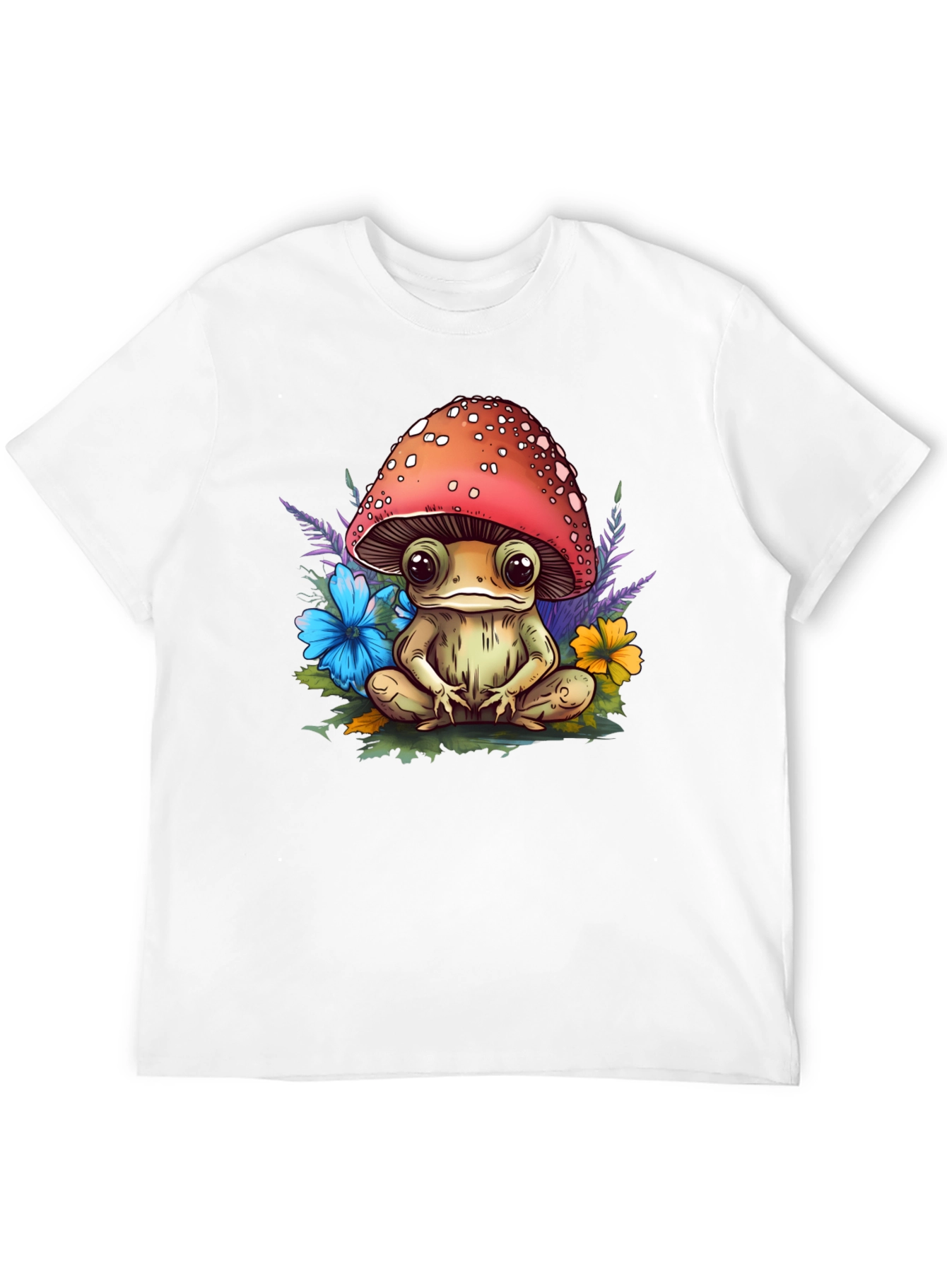 Mushroom Frog Graphic Tee - Adorable Nature Style