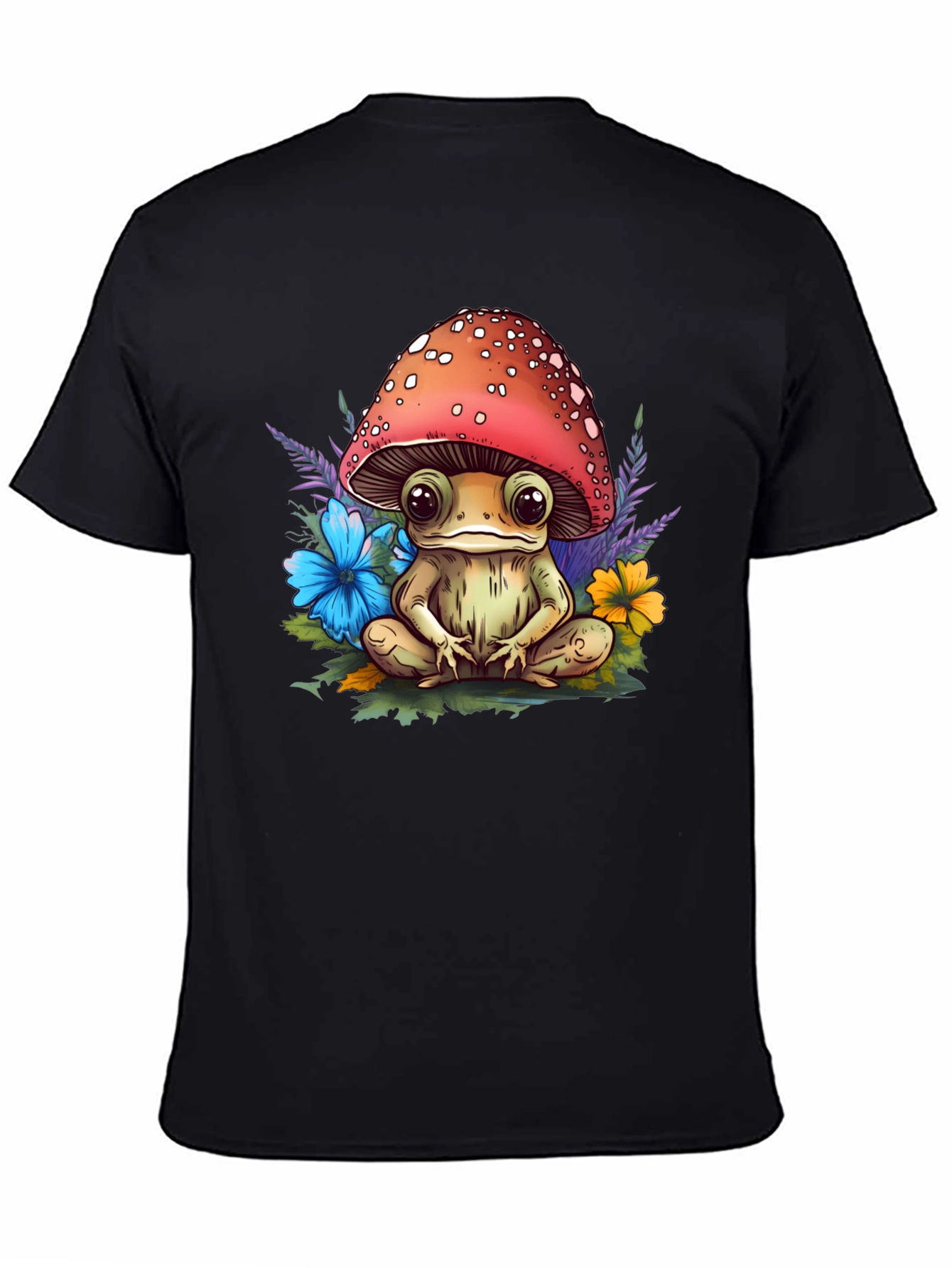 Mushroom Frog Graphic Tee - Adorable Nature Style