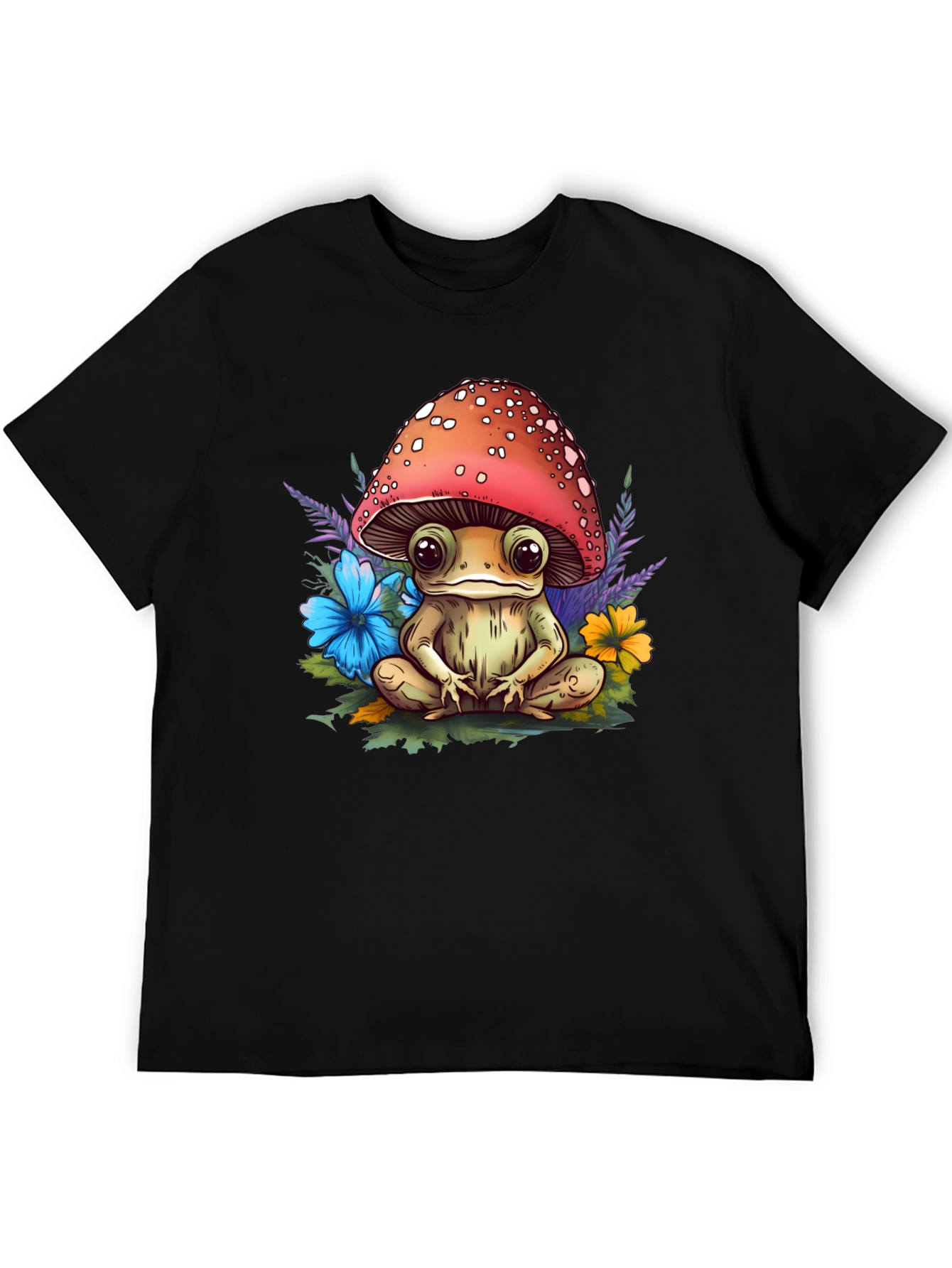 Mushroom Frog Graphic Tee - Adorable Nature Style