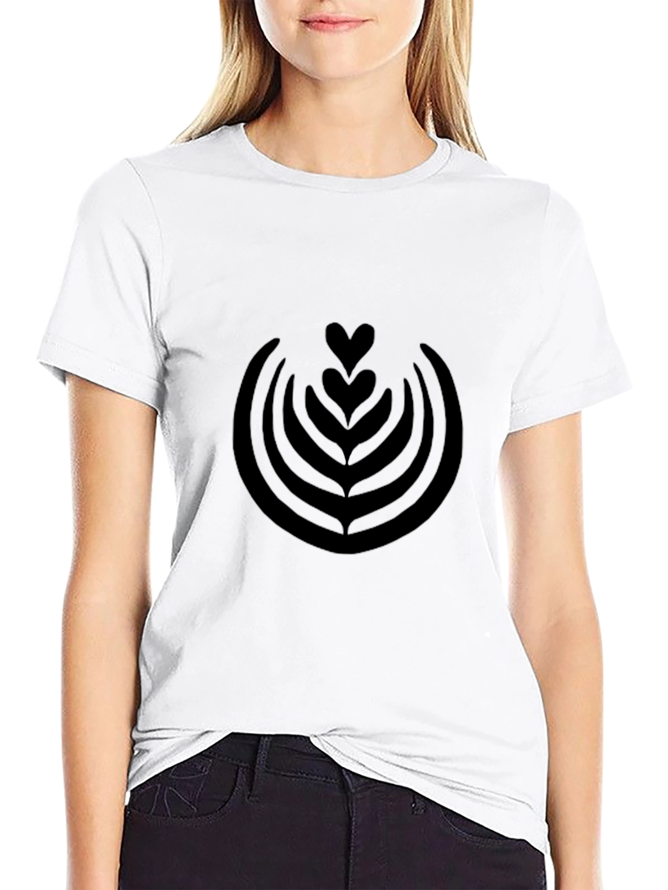 Latte Art T-Shirt - Modern Coffee Lover Tee