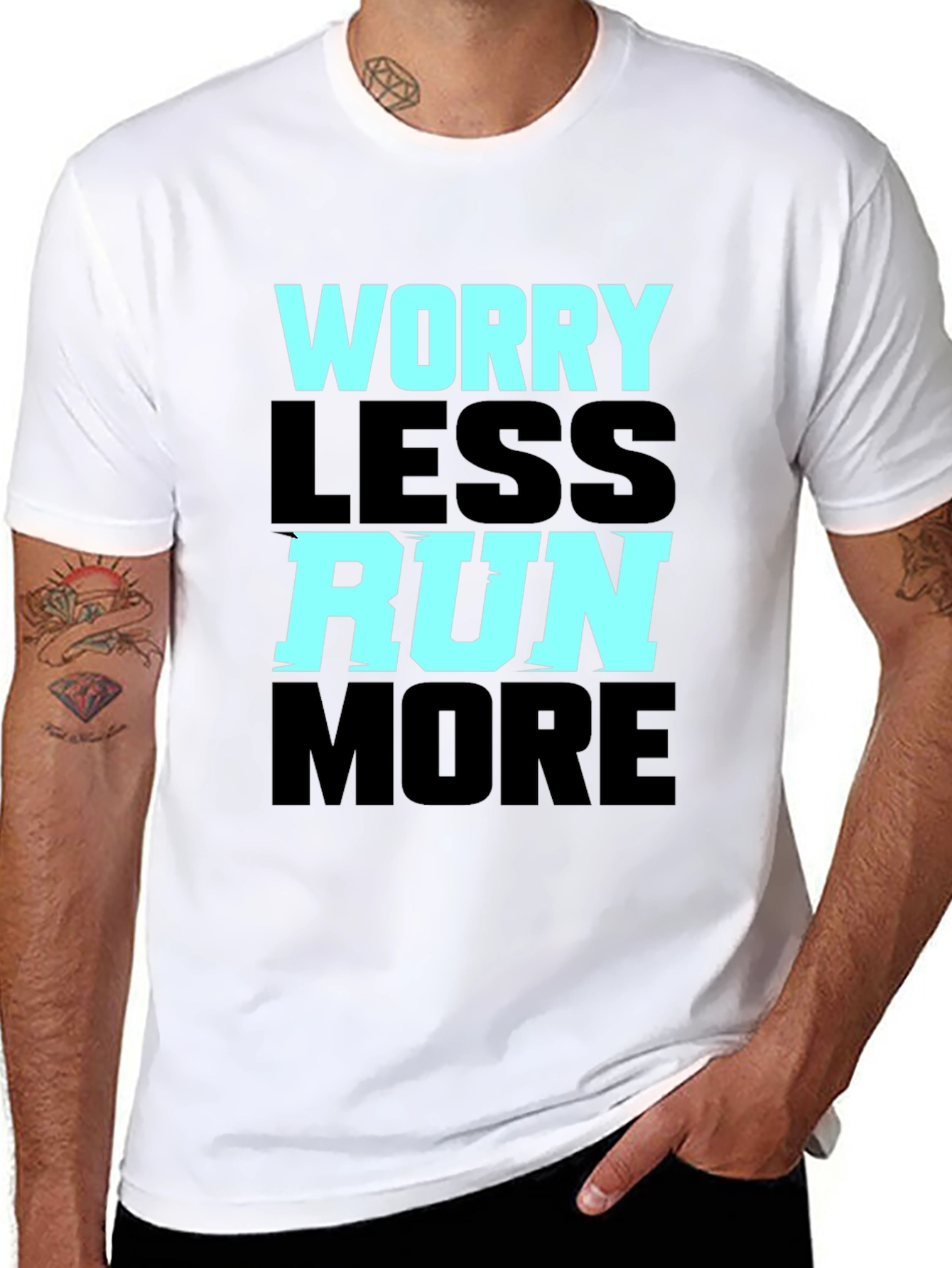 Worry Less Run More Graphic Tee