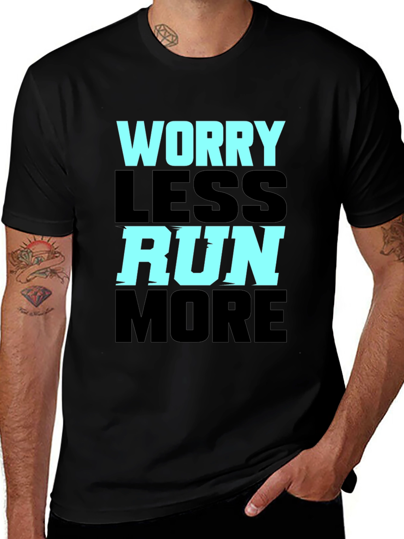 Worry Less Run More Graphic Tee