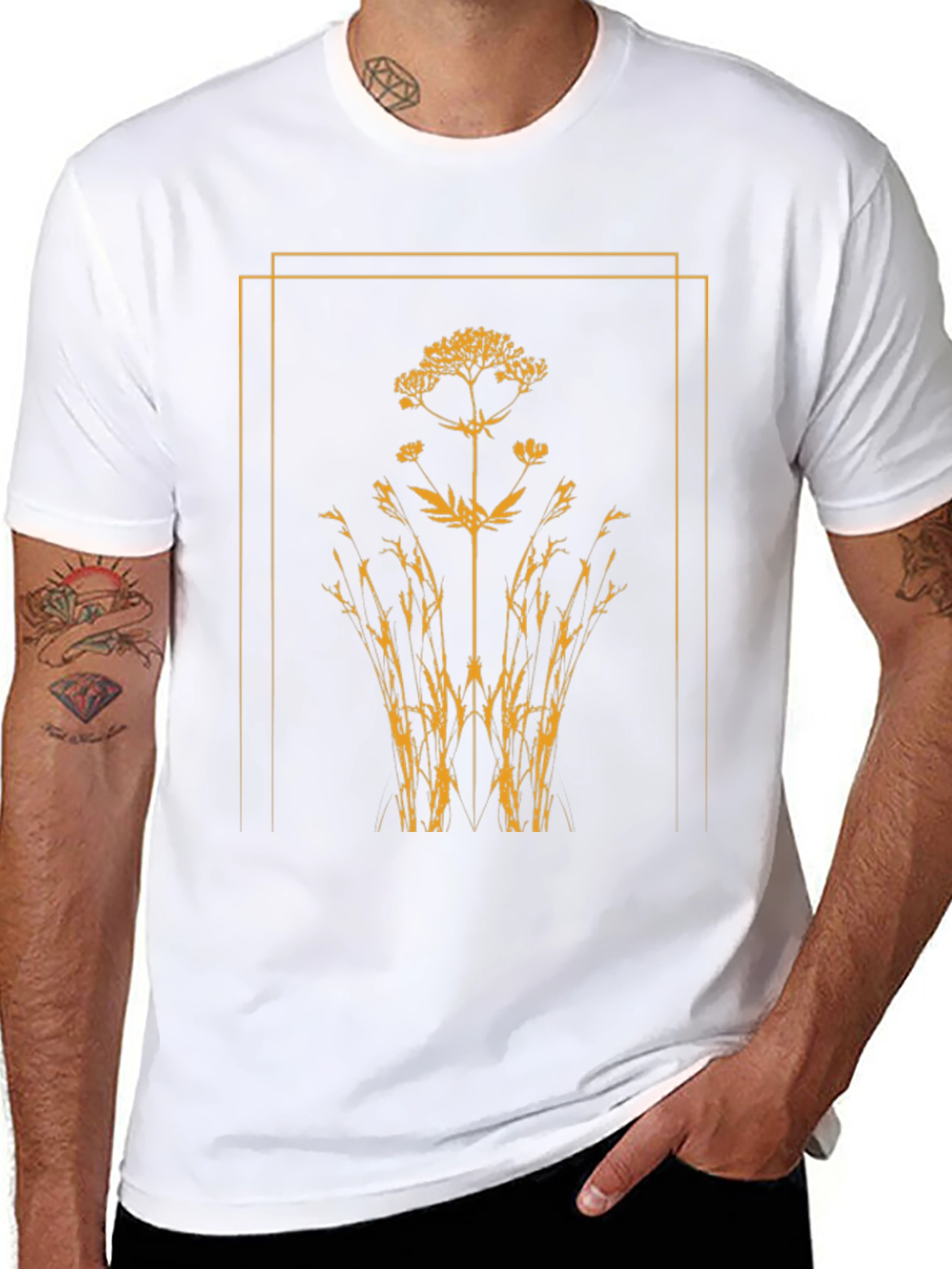 Nature Inspired Graphic Tee - Black