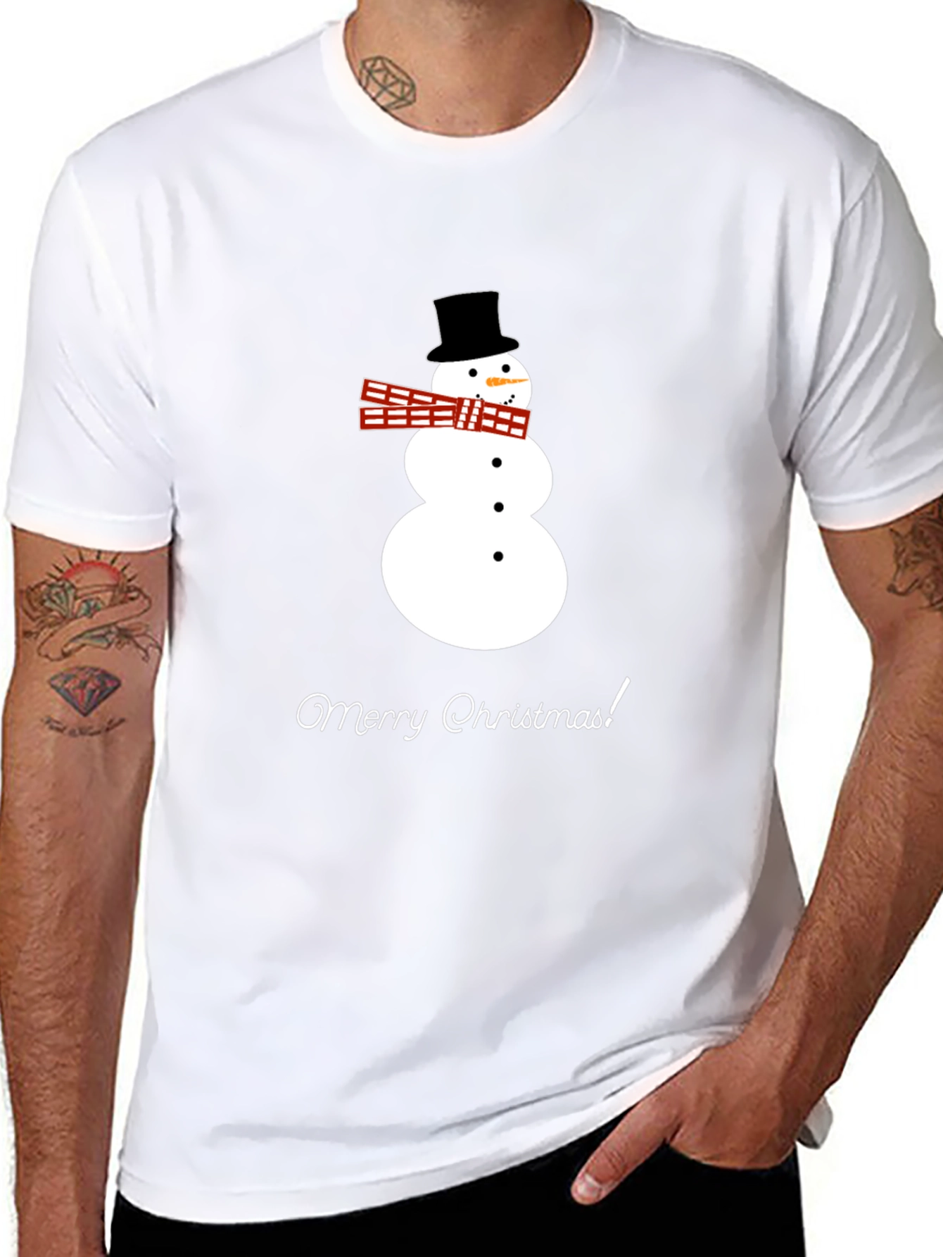Merry Christmas Snowman T-Shirt Holiday Festive
