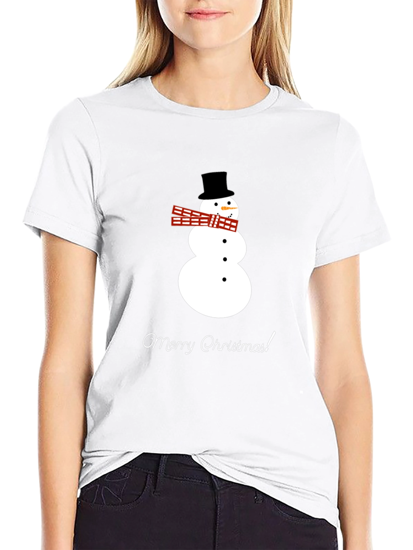 Merry Christmas Snowman T-Shirt Holiday Festive