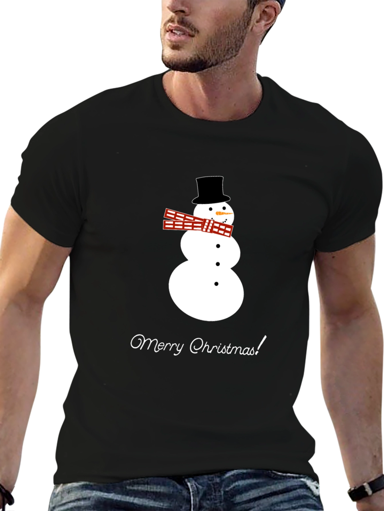 Merry Christmas Snowman T-Shirt Holiday Festive