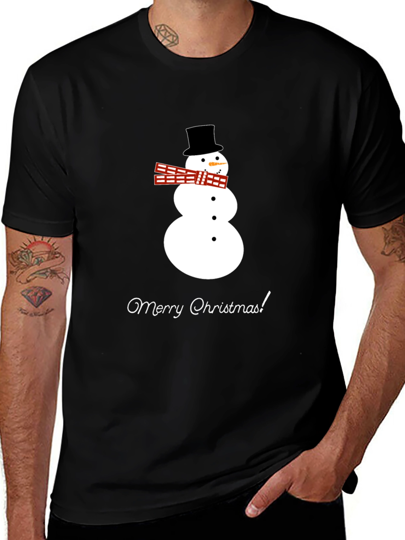 Merry Christmas Snowman T-Shirt Holiday Festive