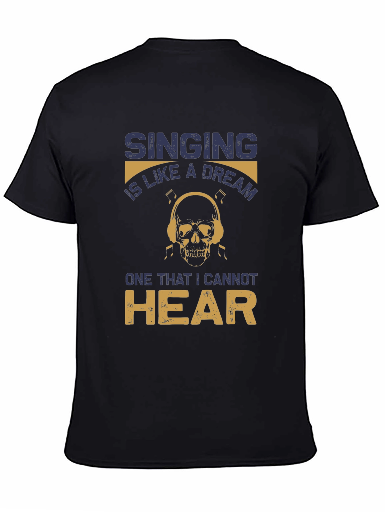 Singing Dream Skull T-Shirt - Hear No Music