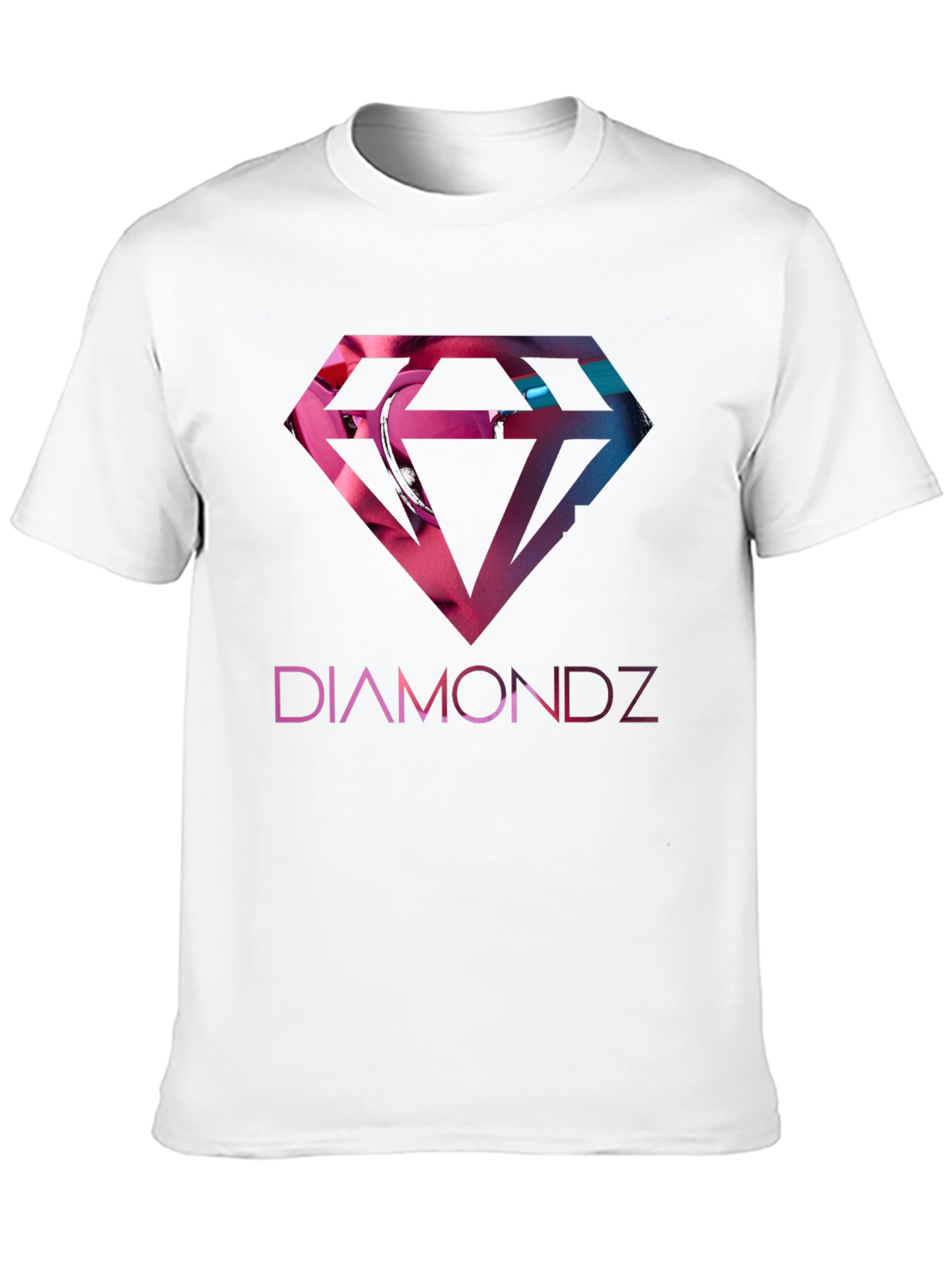 Diamondz Graphic Print Black T-Shirt