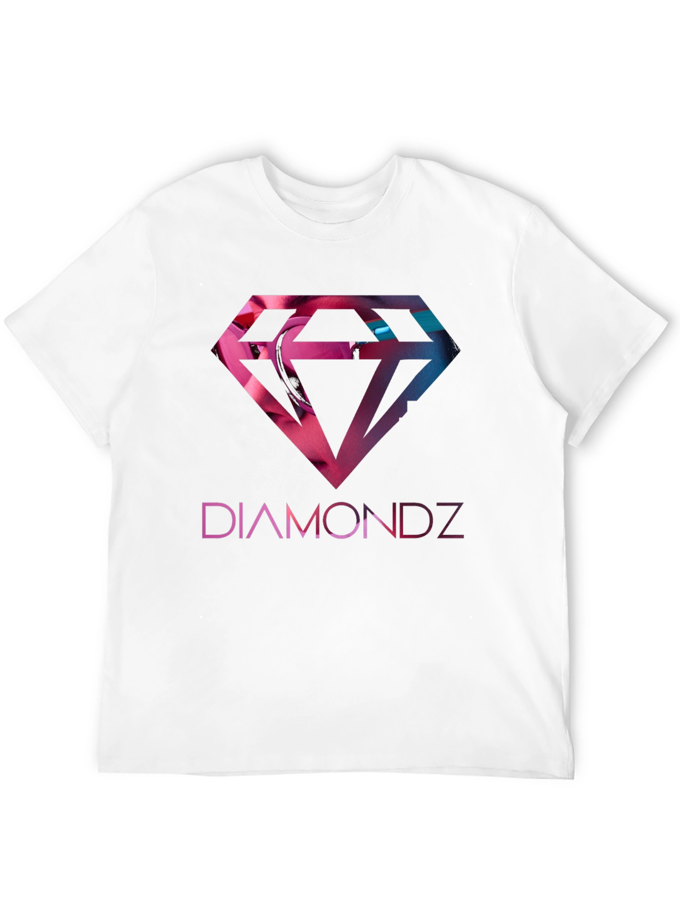 Diamondz Graphic Print Black T-Shirt