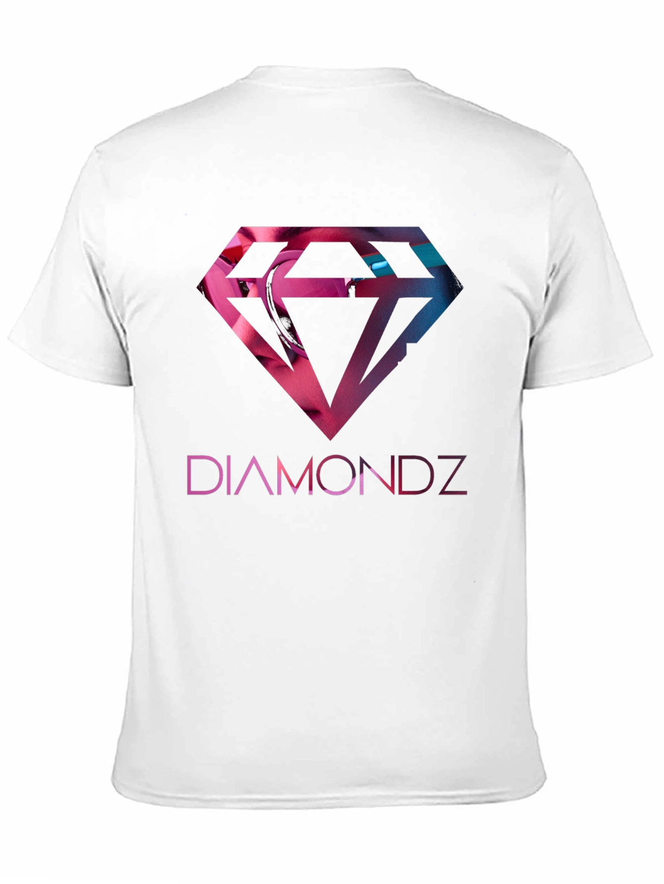 Diamondz Graphic Print Black T-Shirt