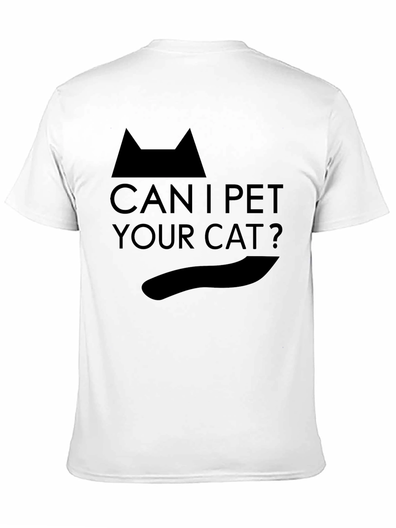 Can I Pet Your Cat? Graphic Tee - Black