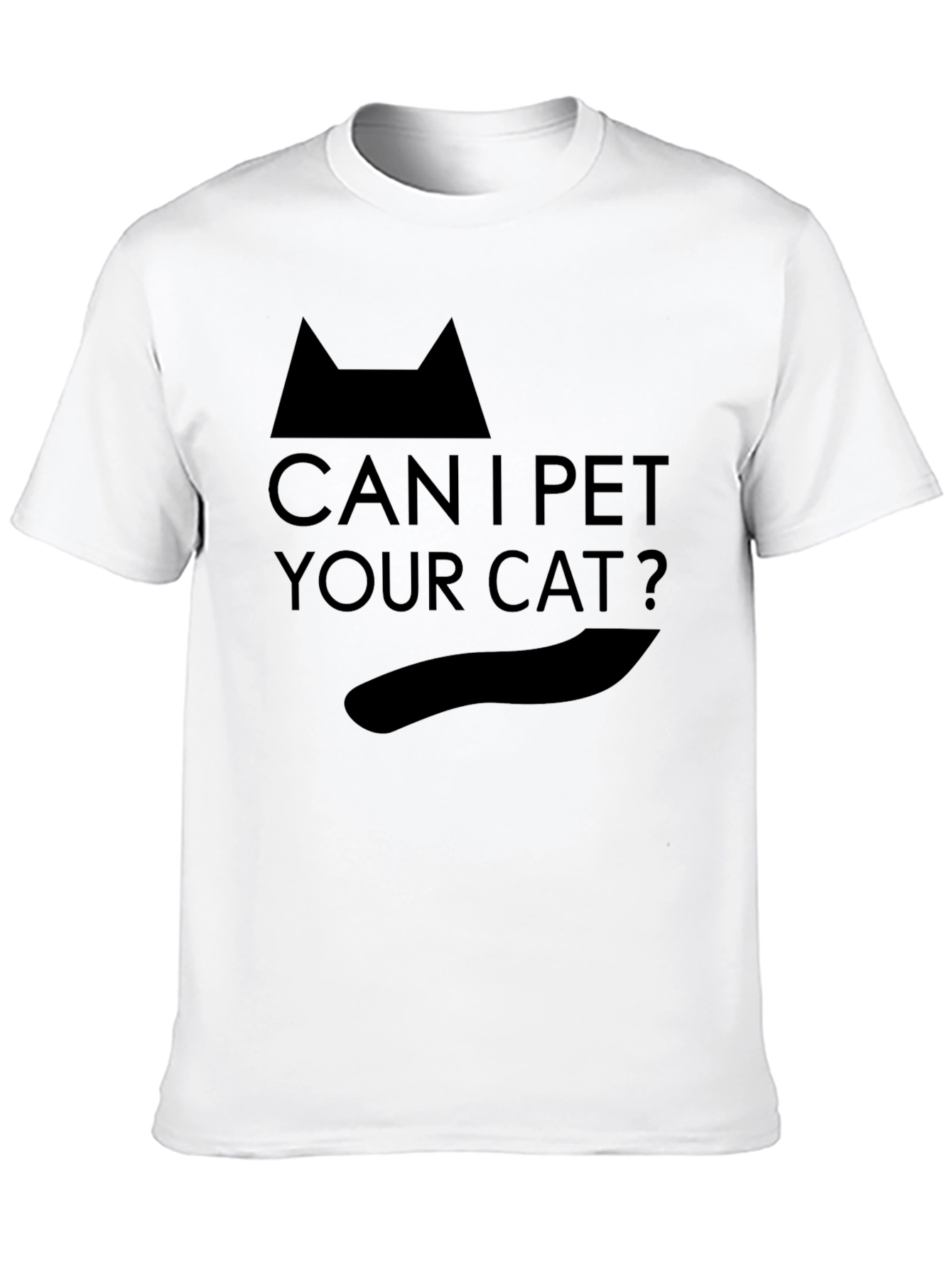 Can I Pet Your Cat? Graphic Tee - Black