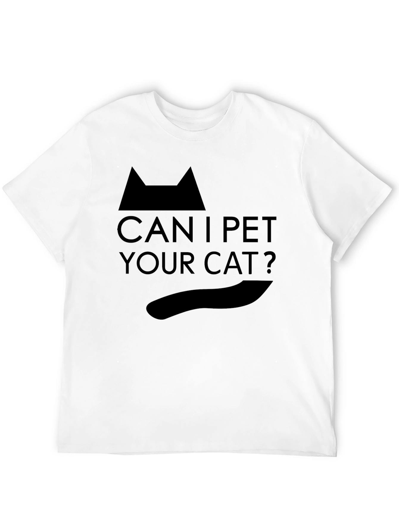 Can I Pet Your Cat? Graphic Tee - Black