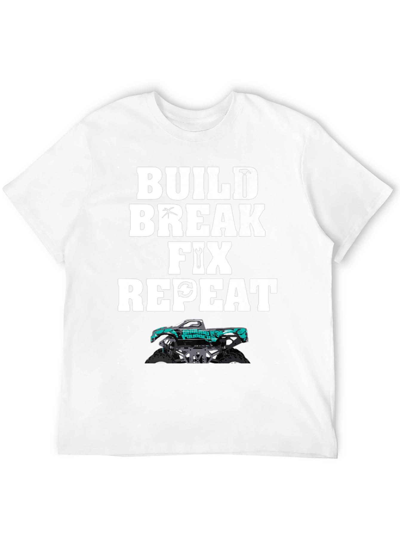 Build Break Fix Repeat RC Truck Graphic Tee