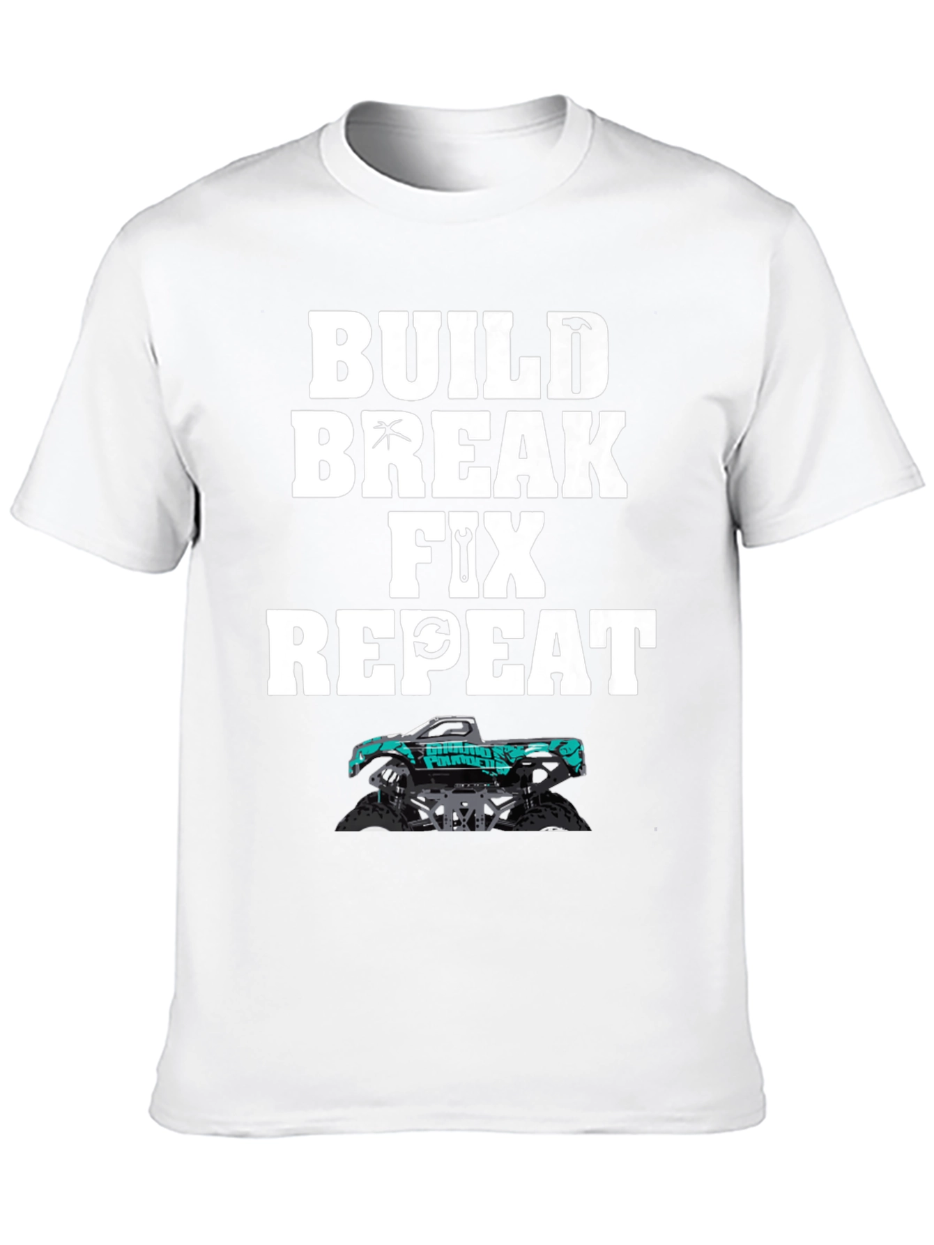 Build Break Fix Repeat RC Truck Graphic Tee