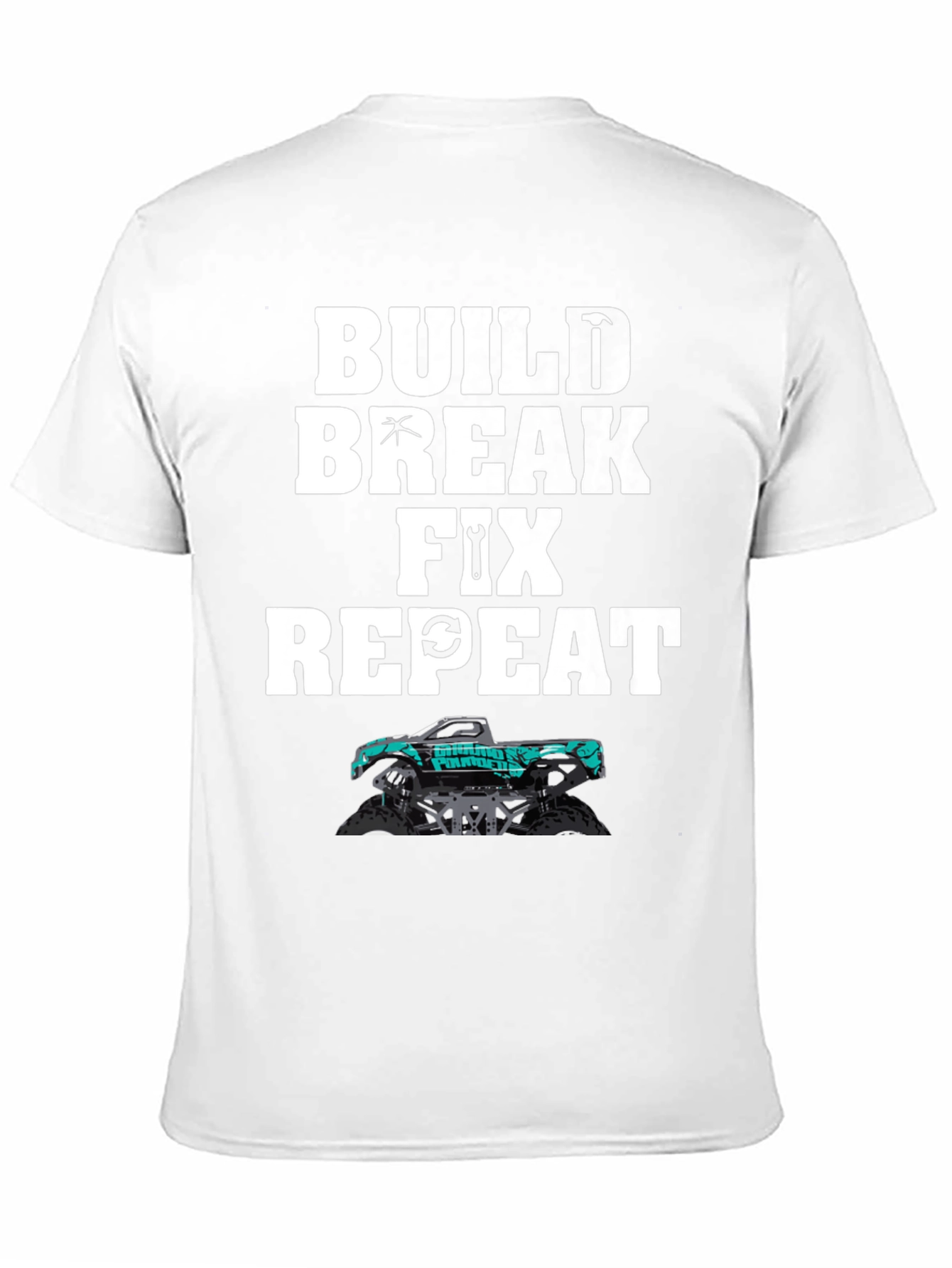 Build Break Fix Repeat RC Truck Graphic Tee