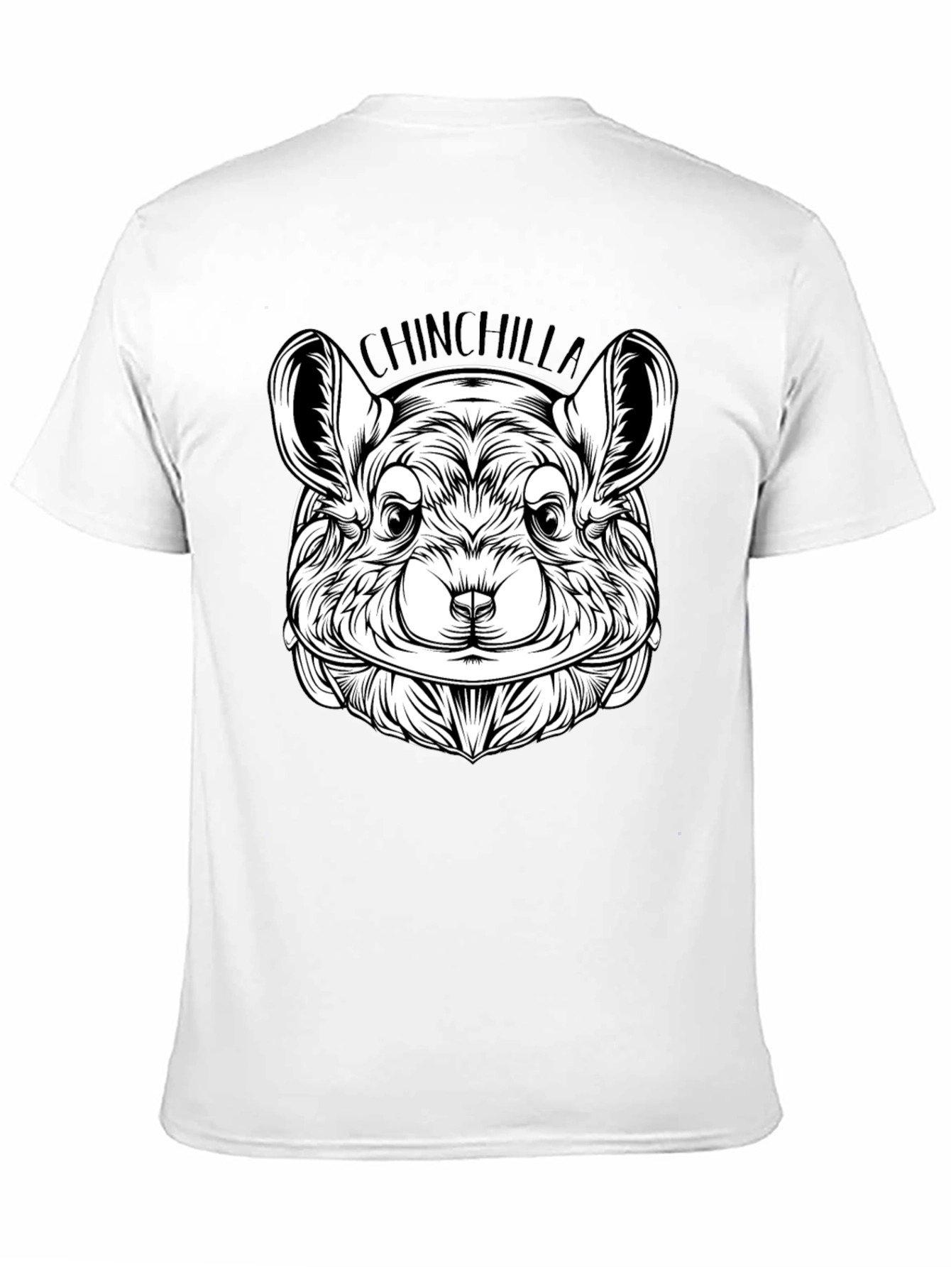 Chinchilla Graphic Tee - Black Cotton Comfort