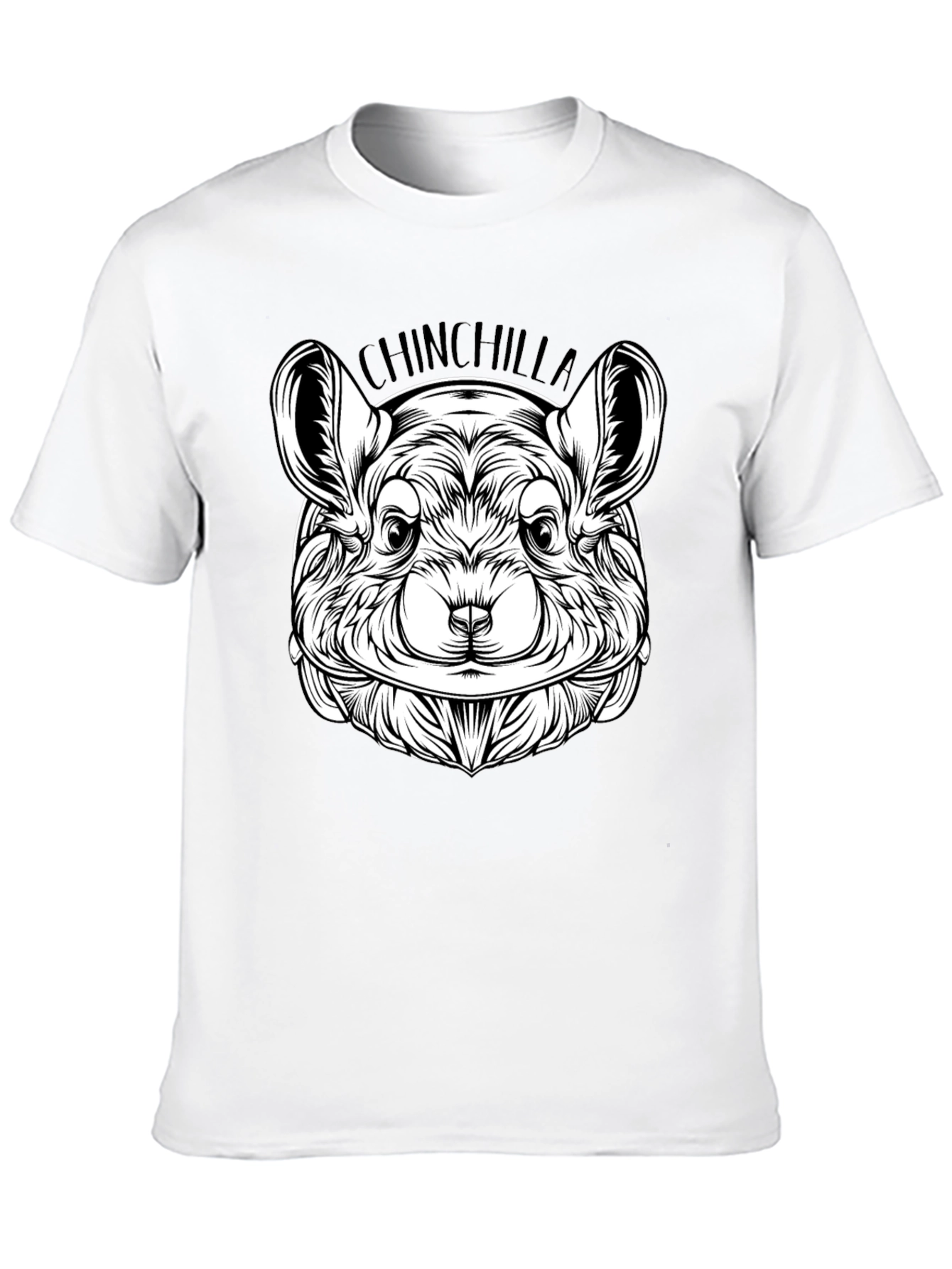 Chinchilla Graphic Tee - Black Cotton Comfort