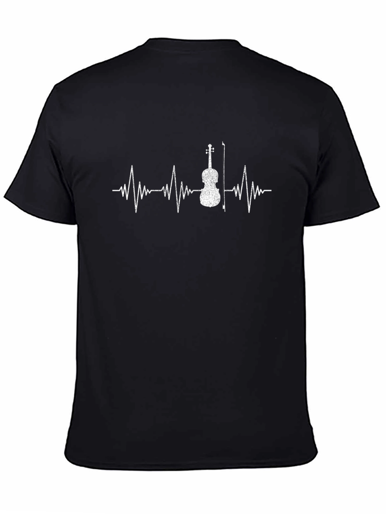 Violin Heartbeat Graphic Tee - Music Lover T-Shirt