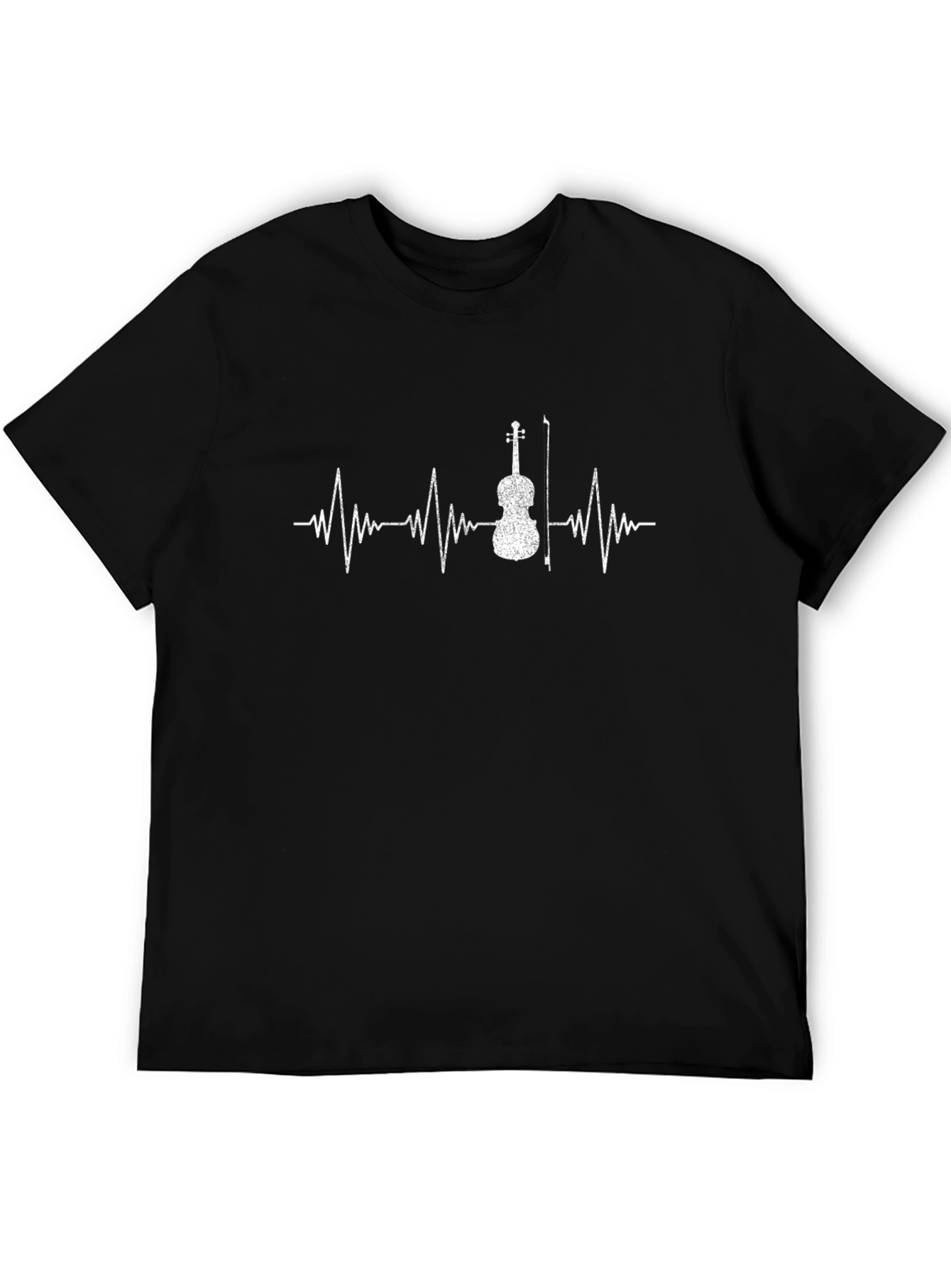 Violin Heartbeat Graphic Tee - Music Lover T-Shirt