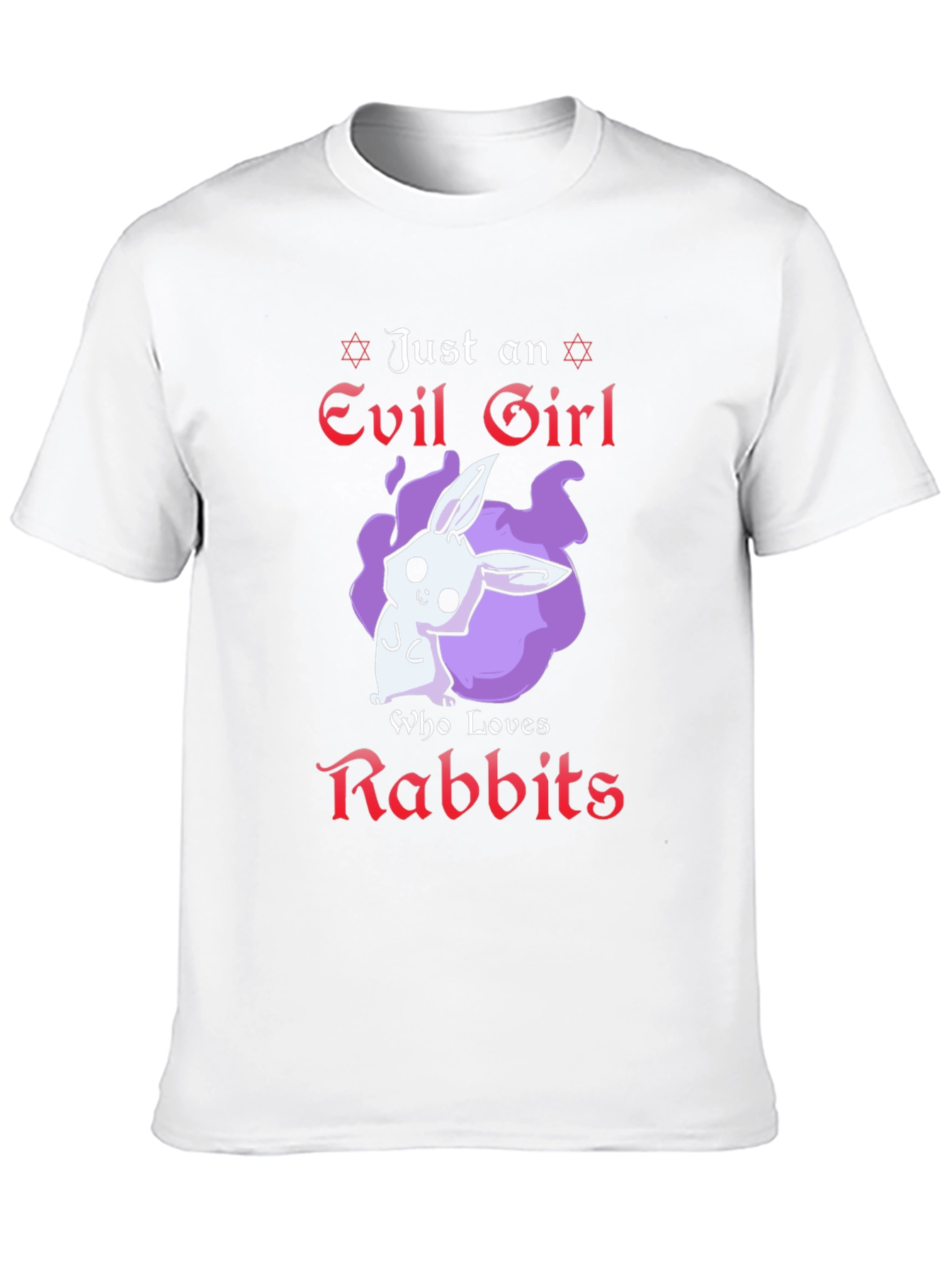 Evil Girl Loves Rabbits T-Shirt - Black