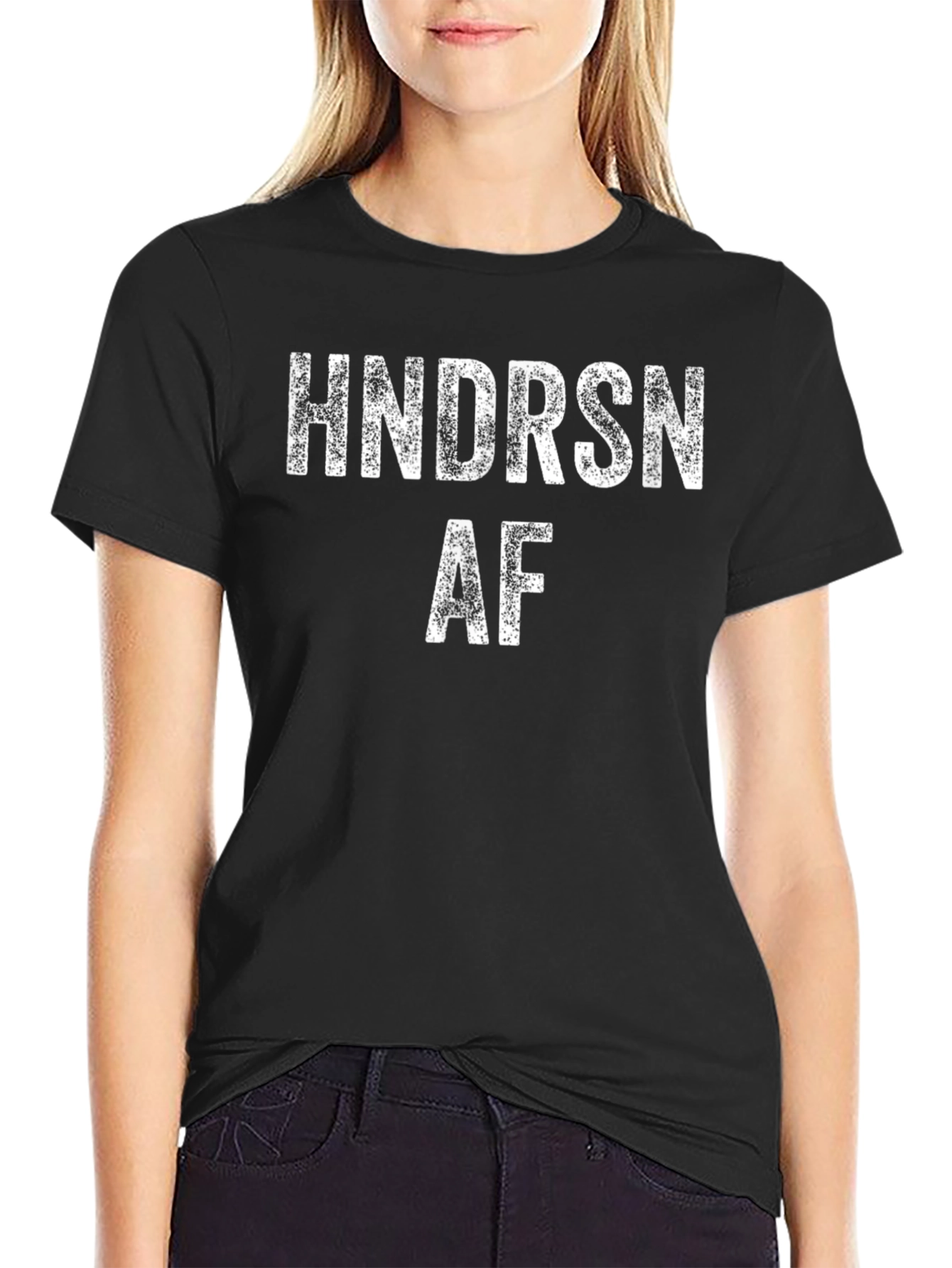 HNDRSN AF Black T-Shirt - Bold Statement Tee