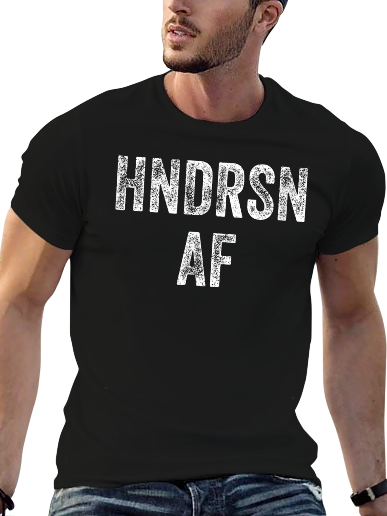 HNDRSN AF Black T-Shirt - Bold Statement Tee