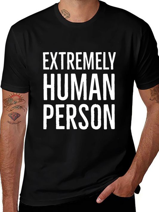 Extremely Human Person Graphic Tee - Black