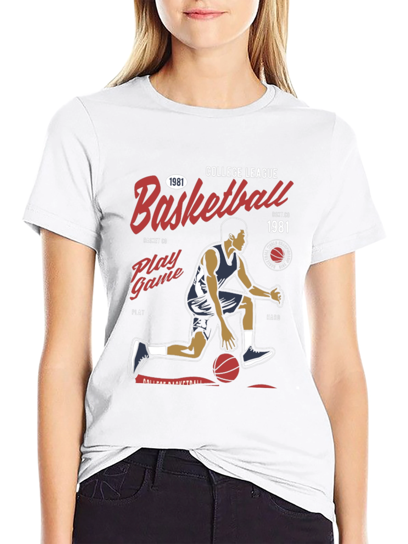 College League Basketball Graphic Tee