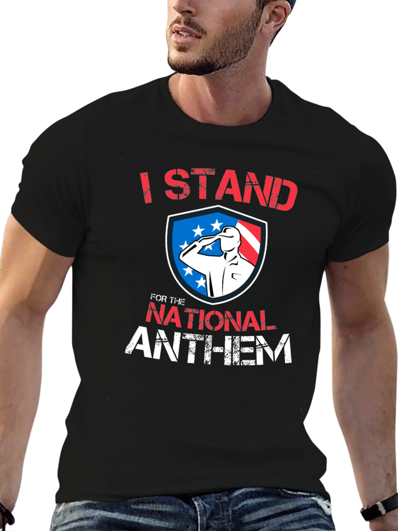 I Stand for The National Anthem Patriotic T-Shirt
