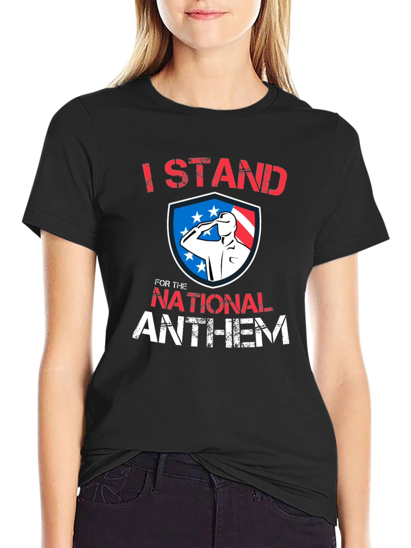 I Stand for The National Anthem Patriotic T-Shirt