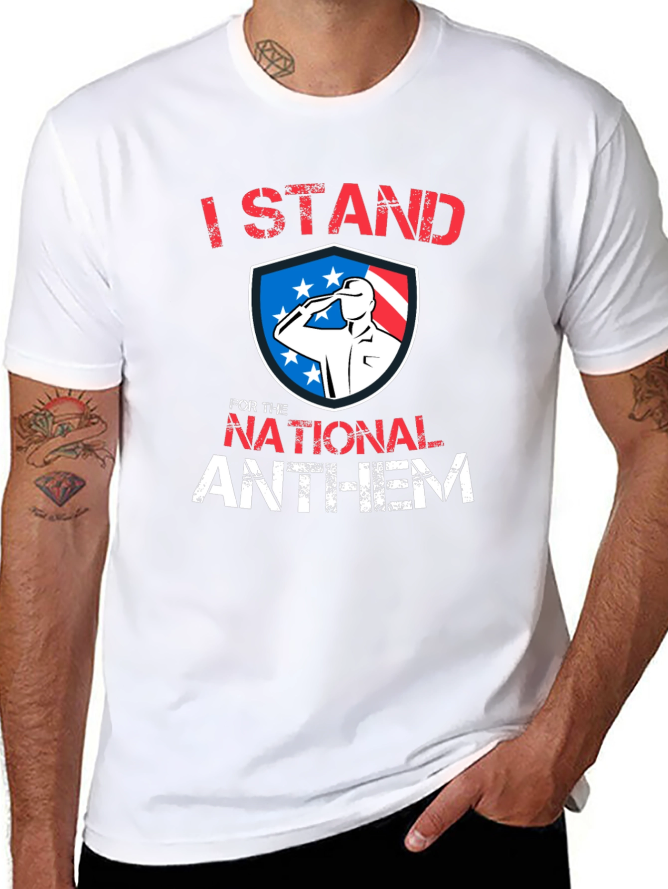 I Stand for The National Anthem Patriotic T-Shirt