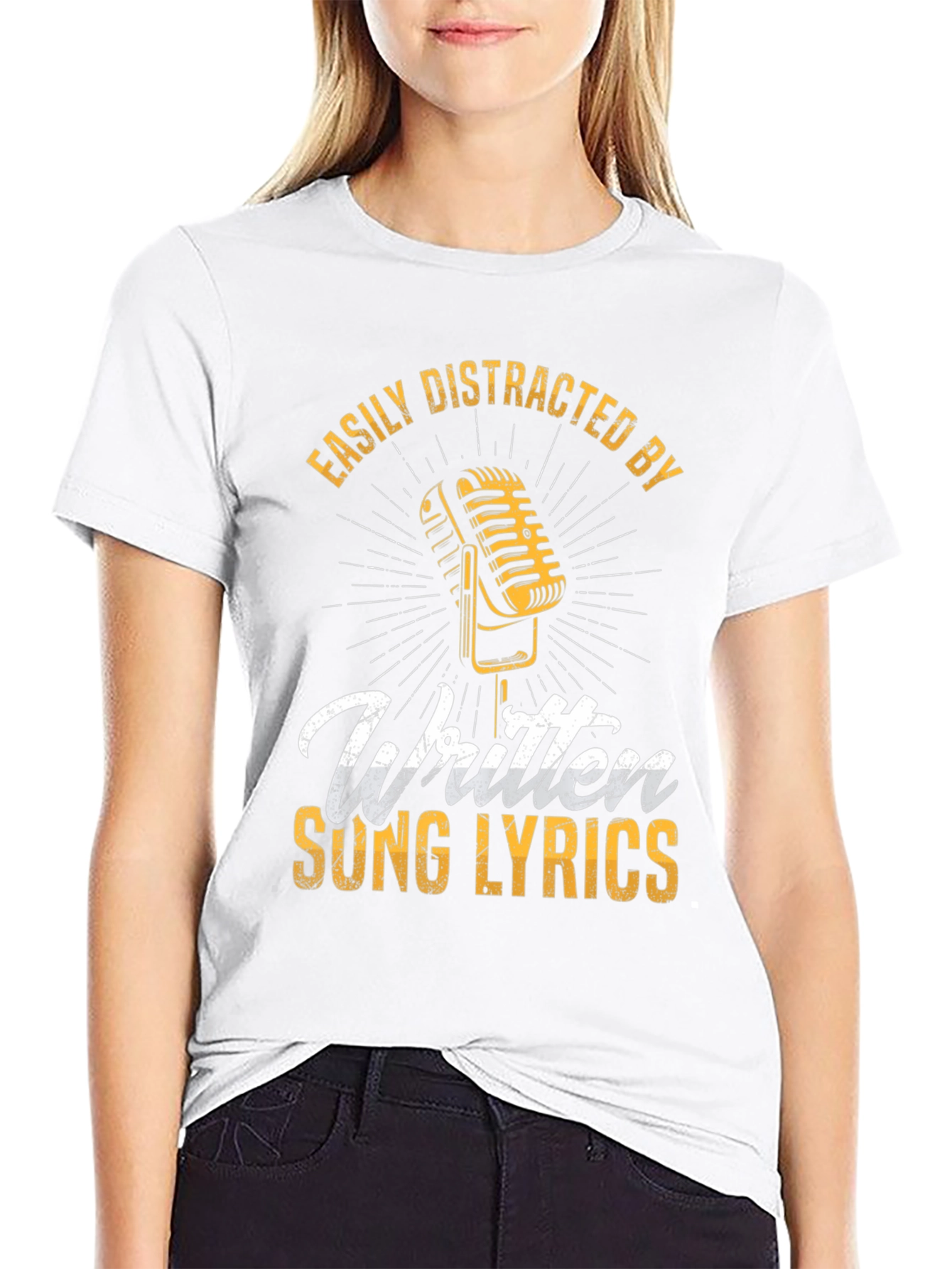 Easily Distracted By Written Song Lyrics T-Shirt