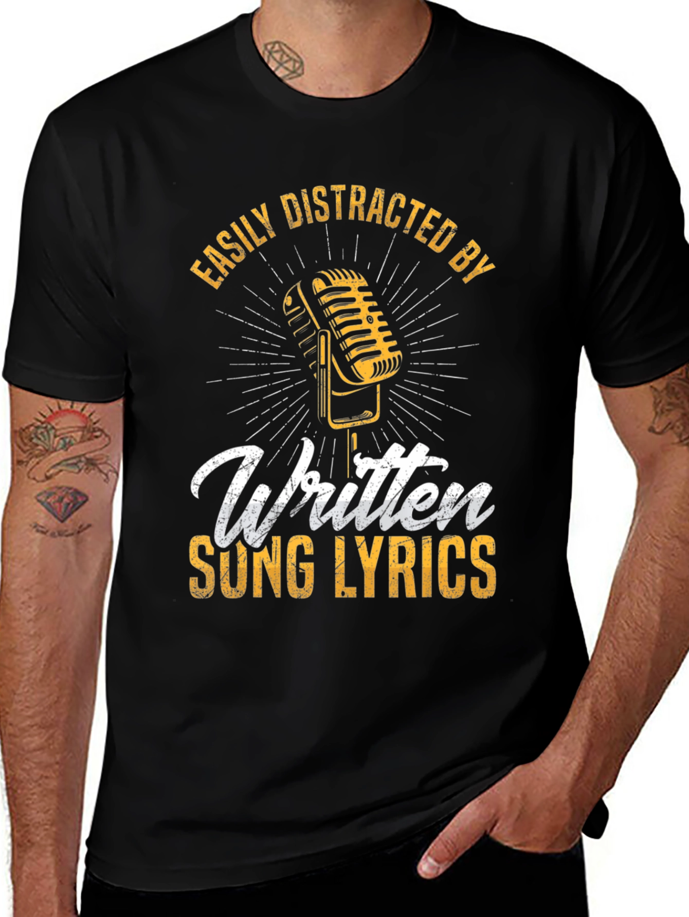 Easily Distracted By Written Song Lyrics T-Shirt
