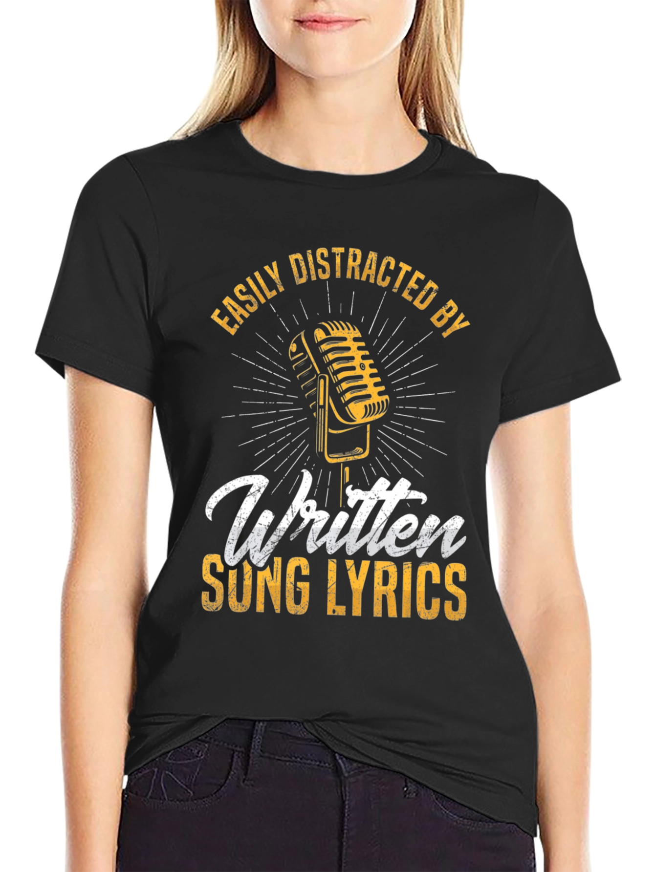 Easily Distracted By Written Song Lyrics T-Shirt