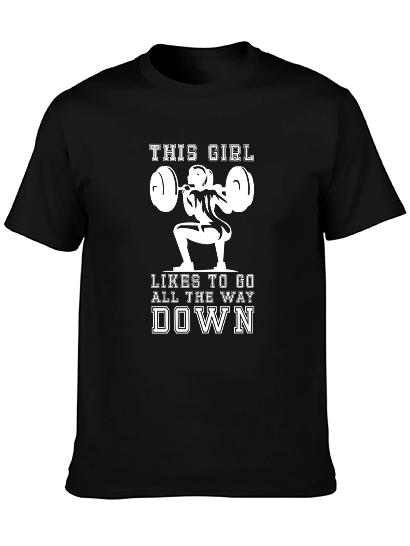 Weightlifting Girl Black Graphic Tee