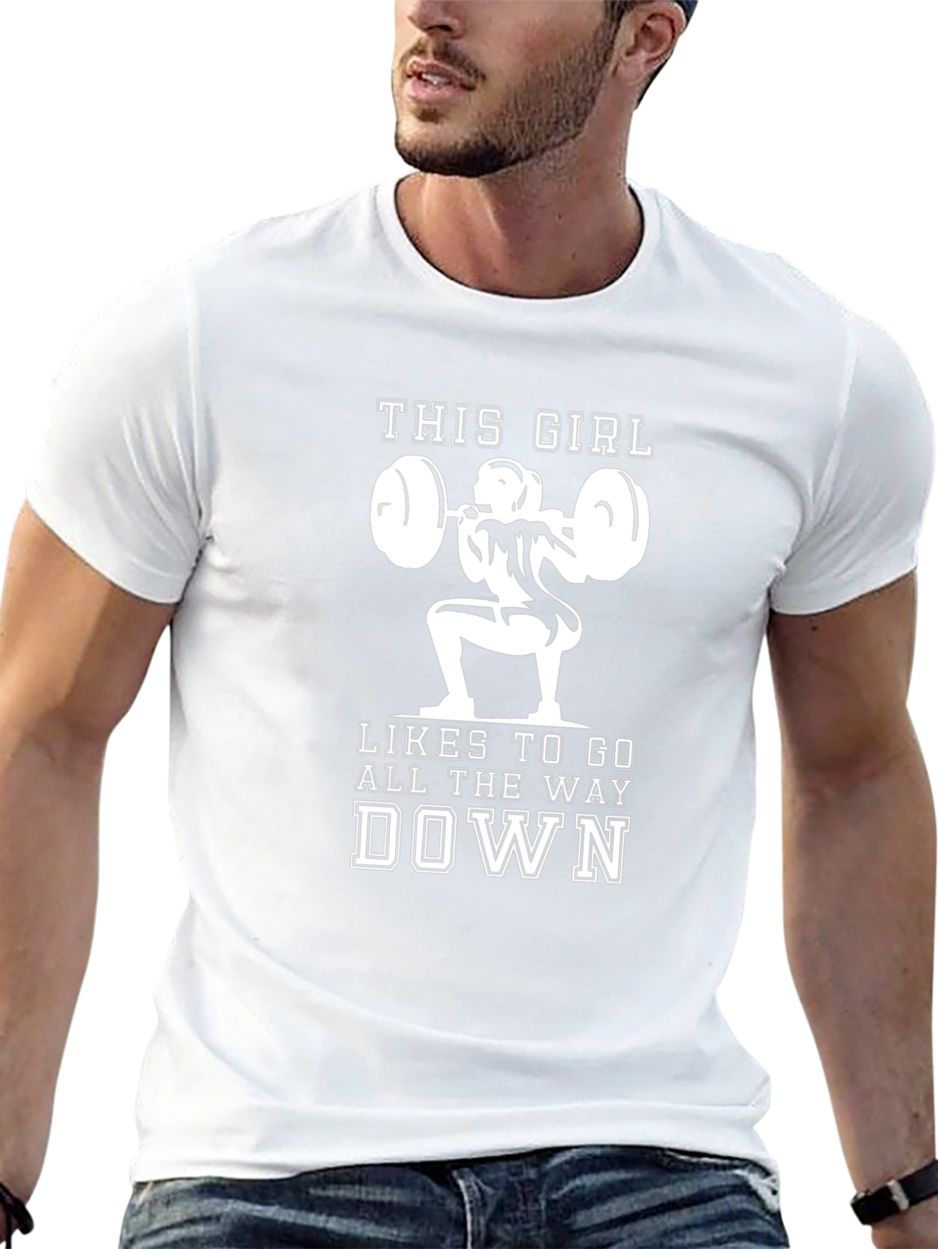 Weightlifting Girl Black Graphic Tee