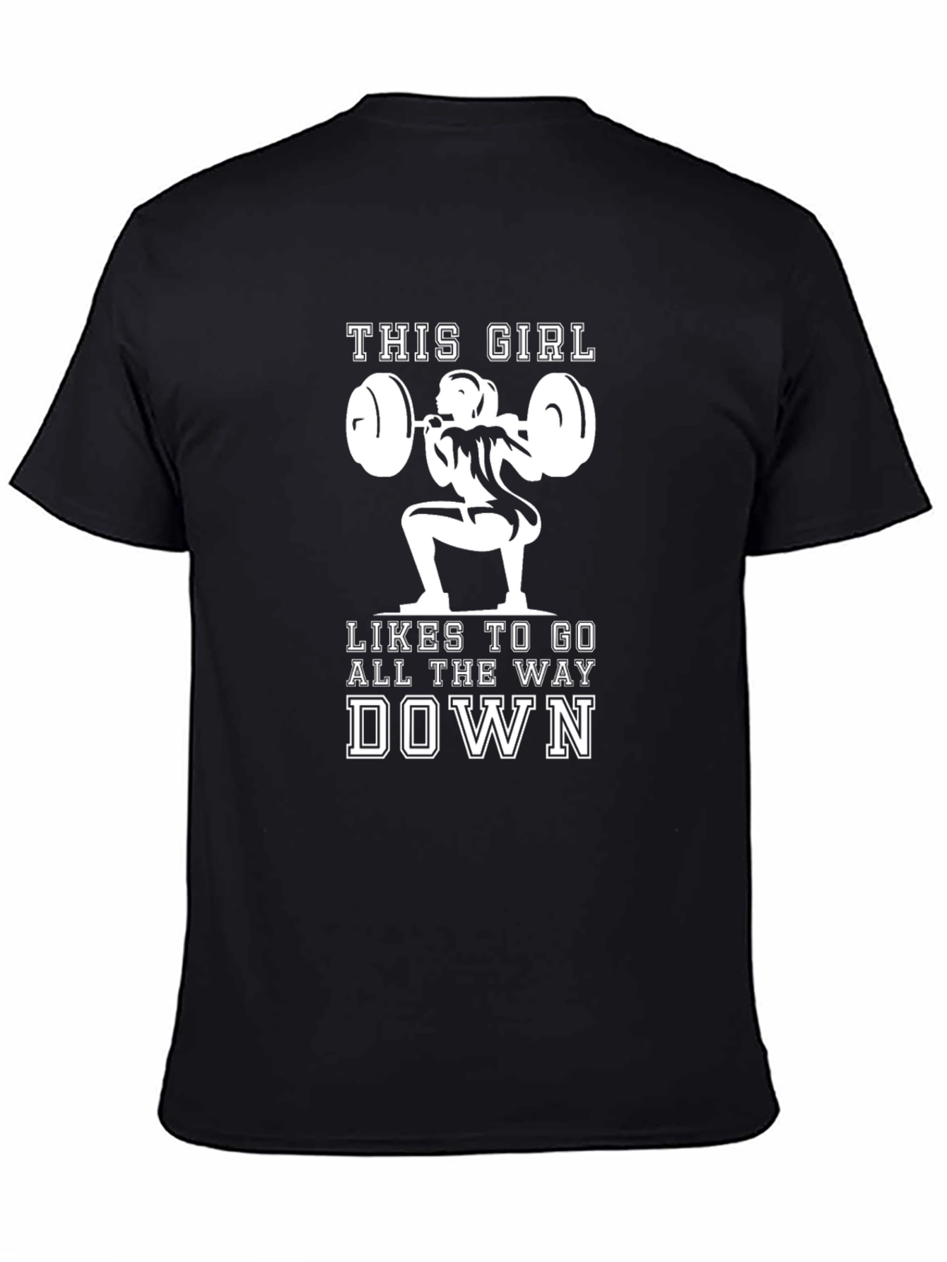 Weightlifting Girl Black Graphic Tee