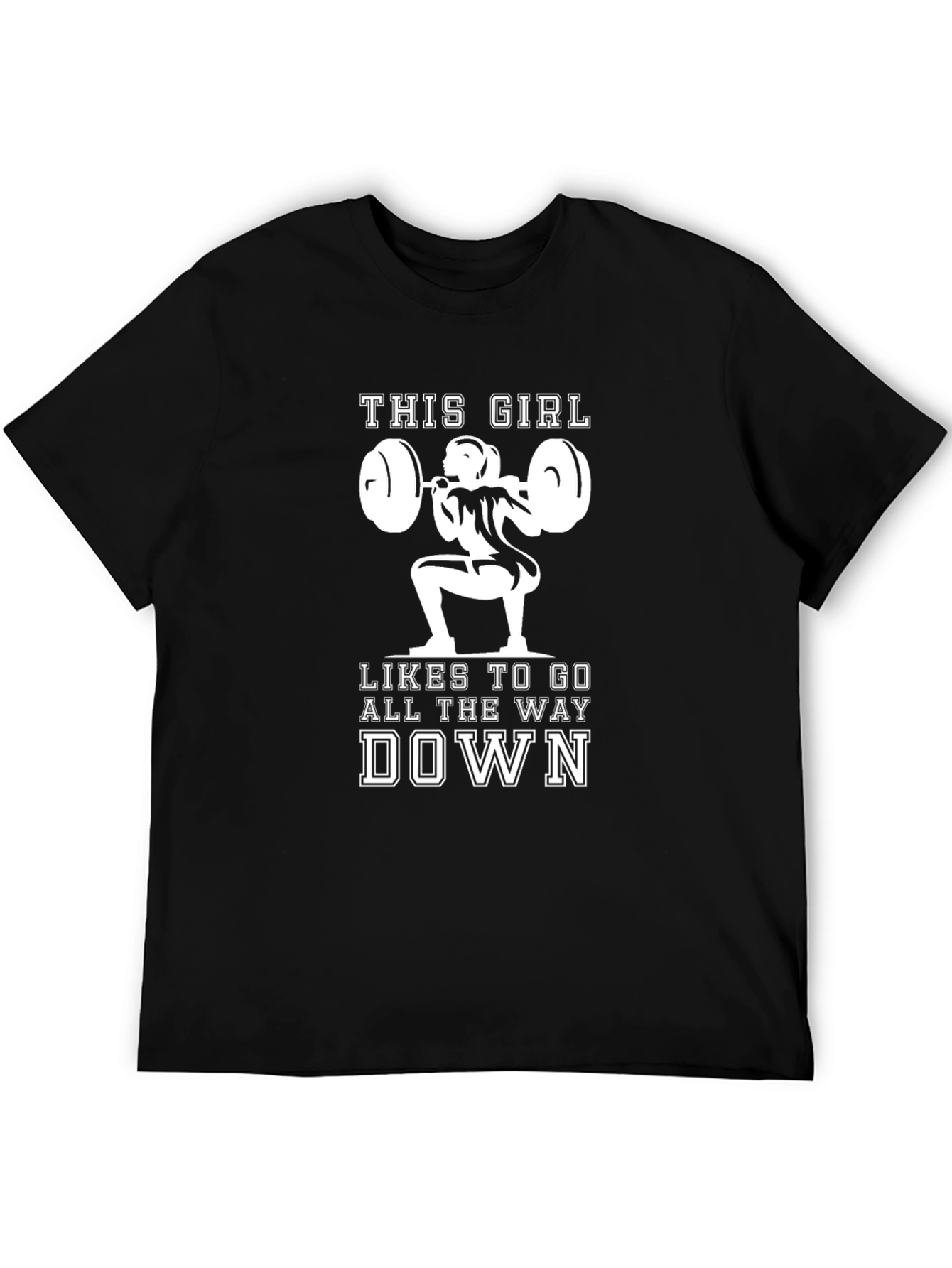 Weightlifting Girl Black Graphic Tee