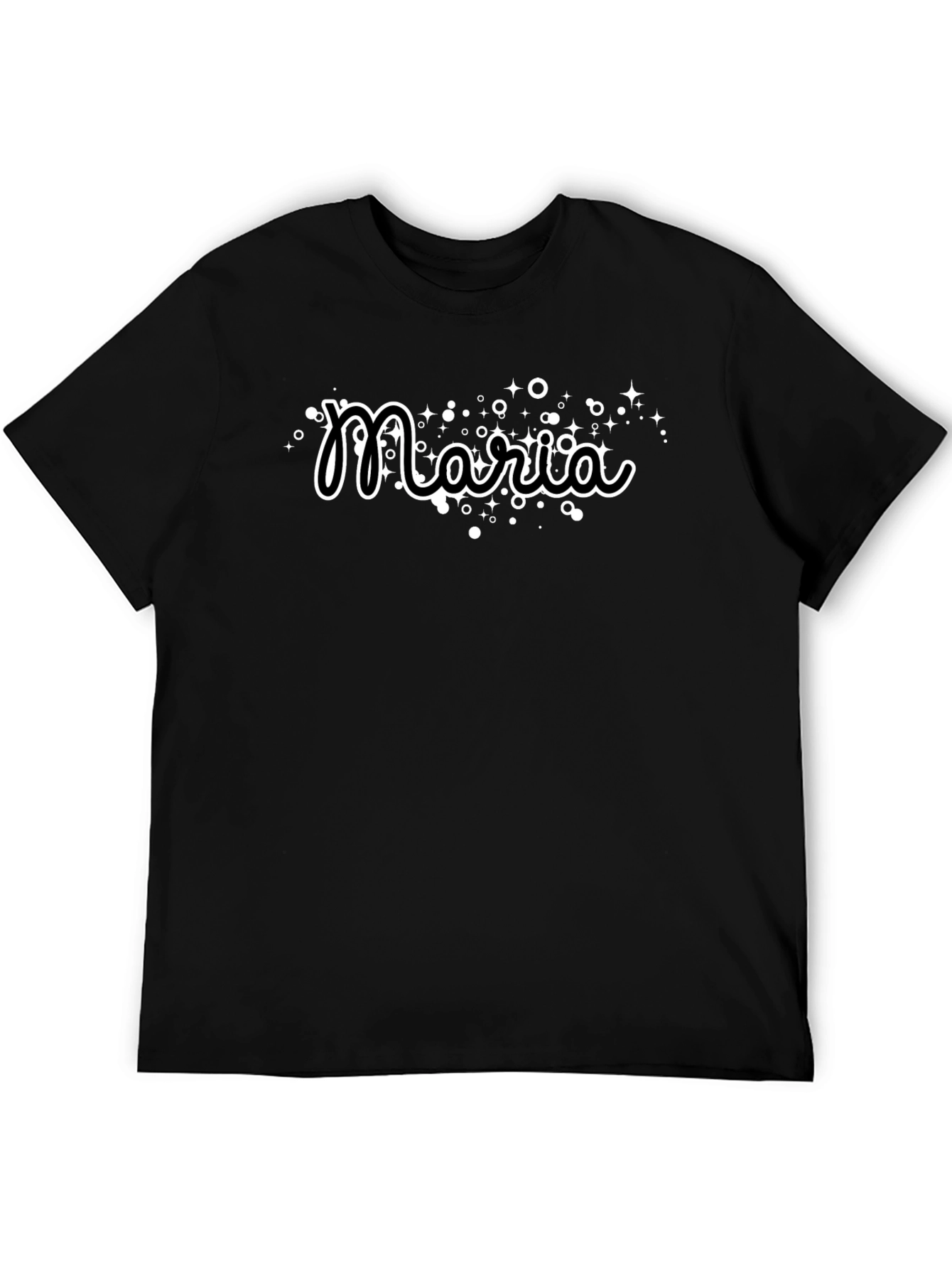 Maria Custom Name Black T-Shirt