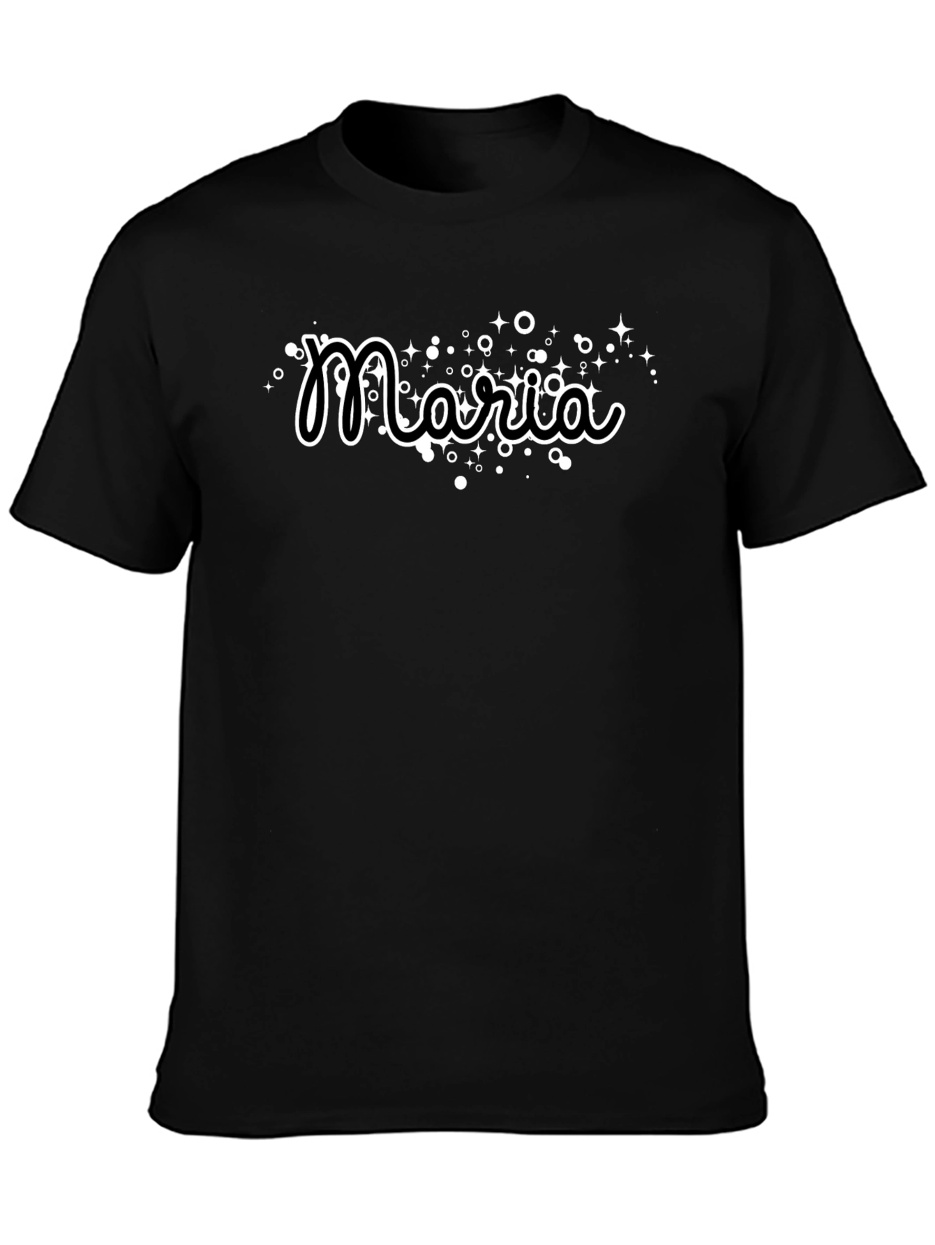 Maria Custom Name Black T-Shirt