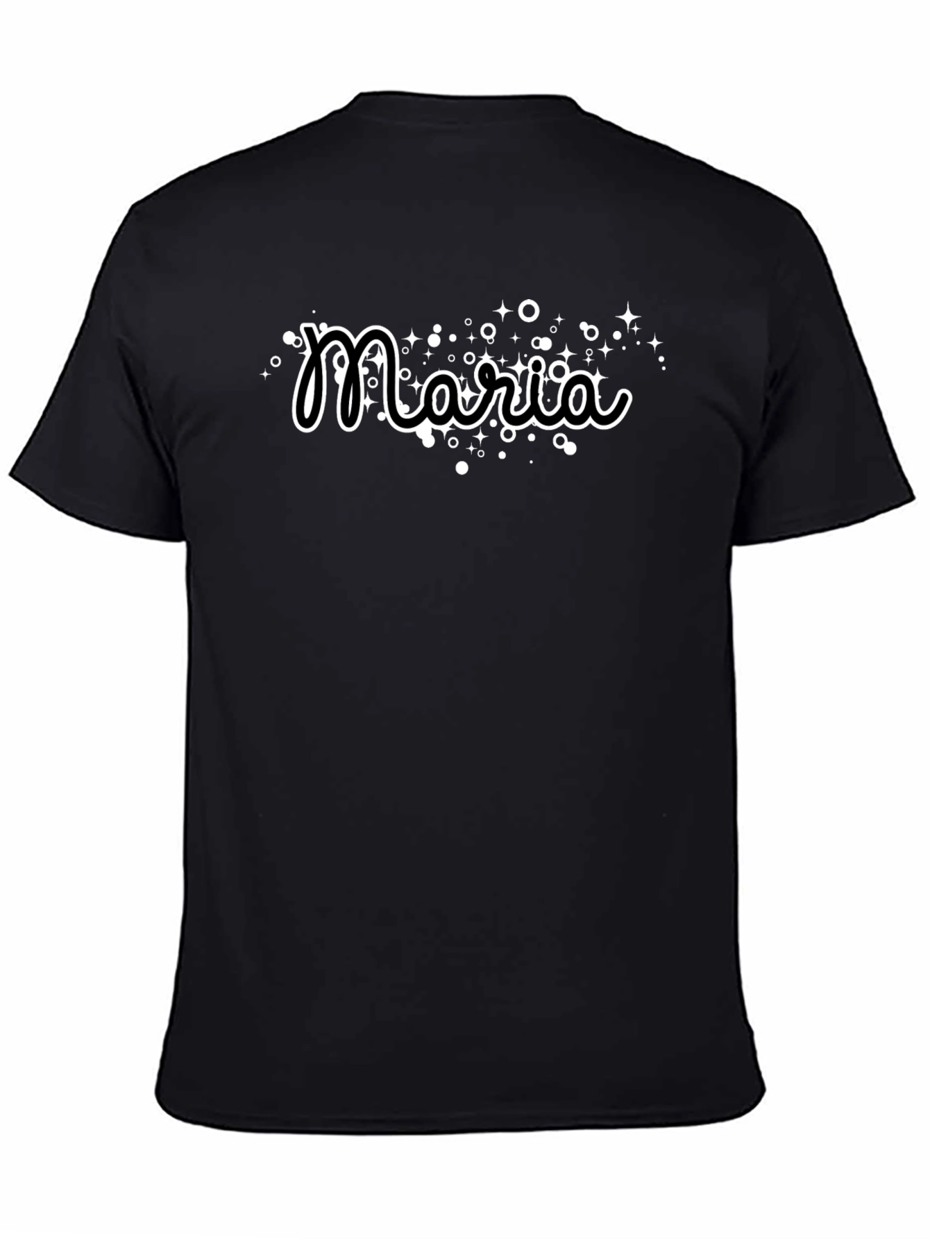 Maria Custom Name Black T-Shirt