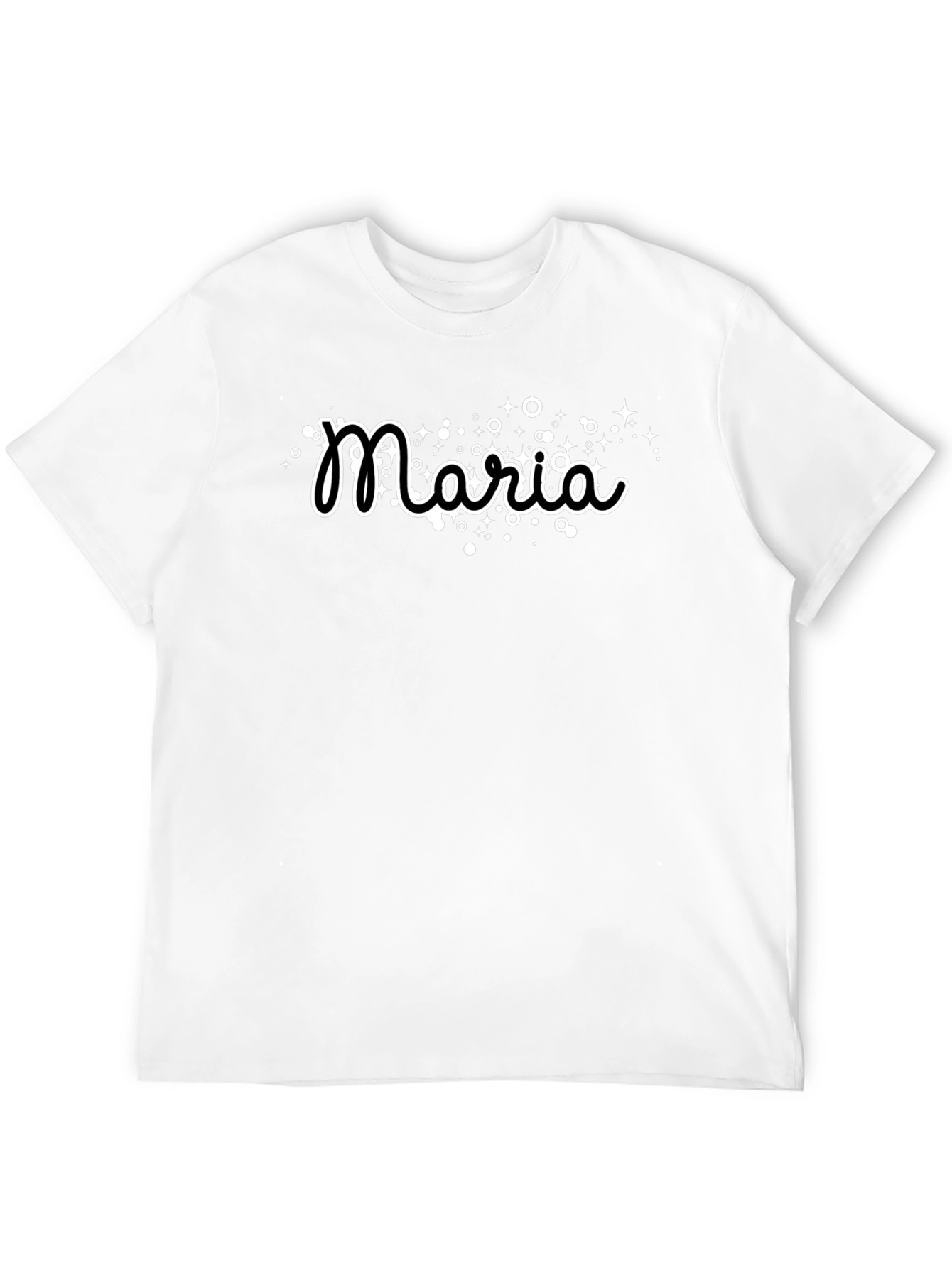 Maria Custom Name Black T-Shirt